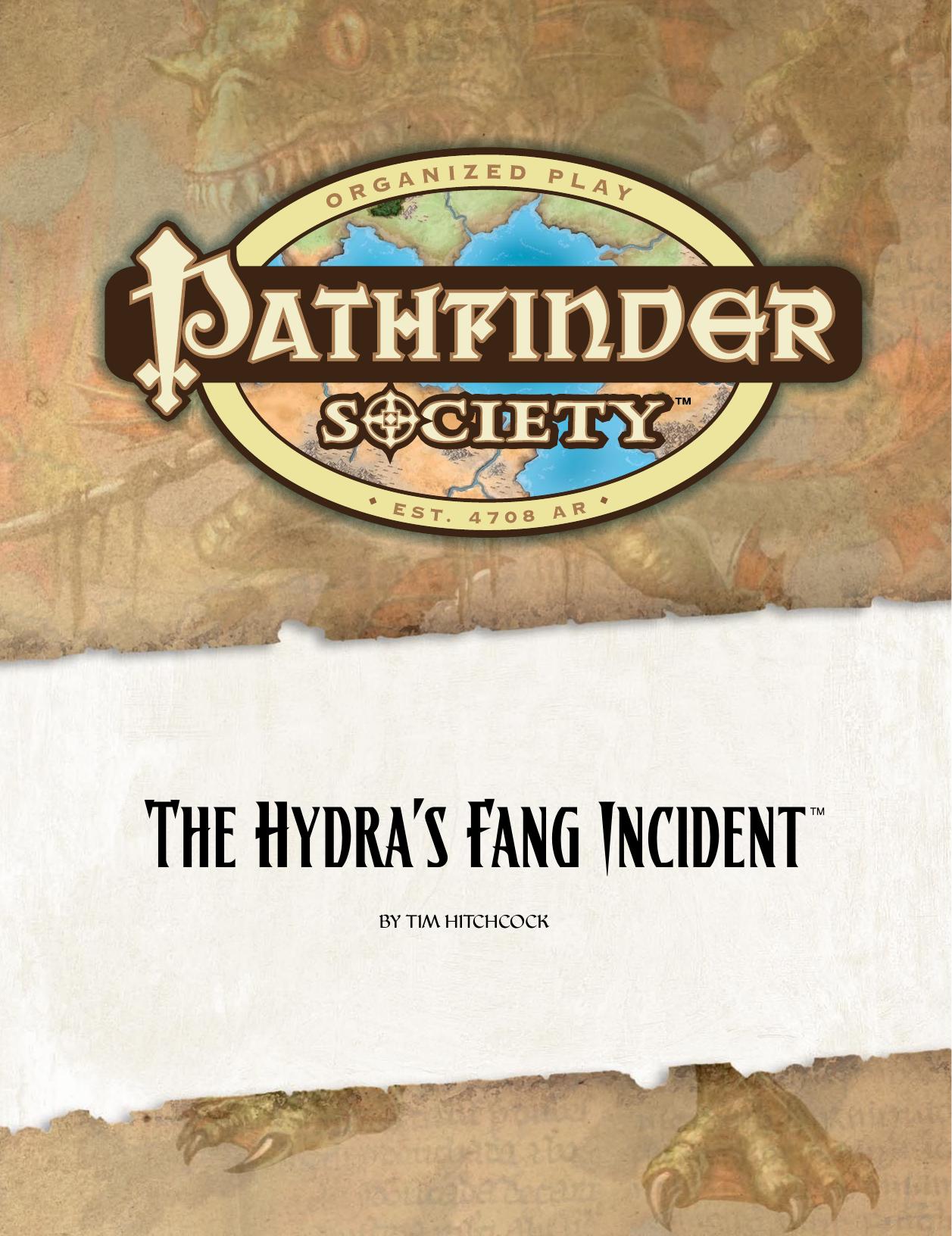 Pathfinder Society: The Hydra's Fang Incident