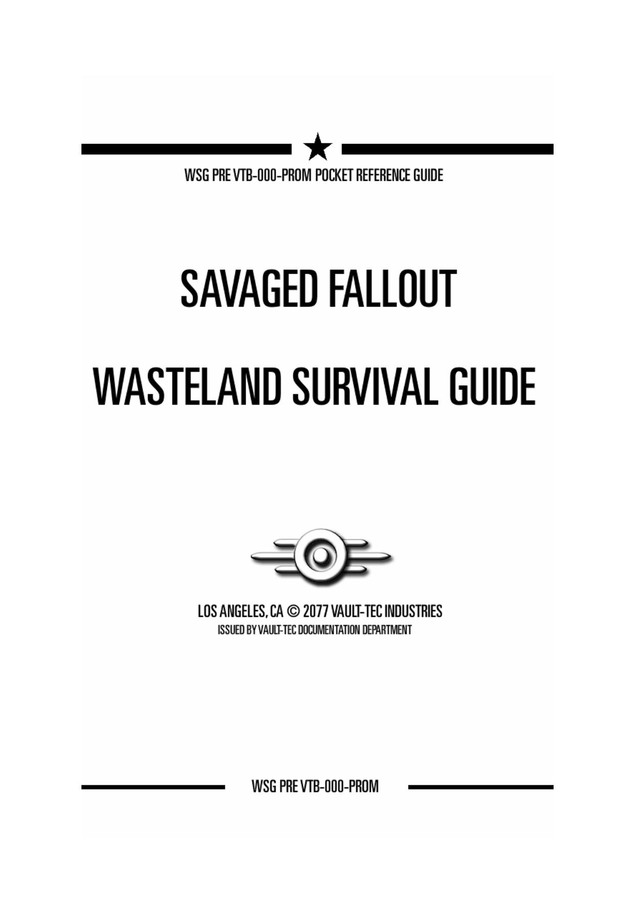 Savaged Fallout Wasteland Survival Guide
