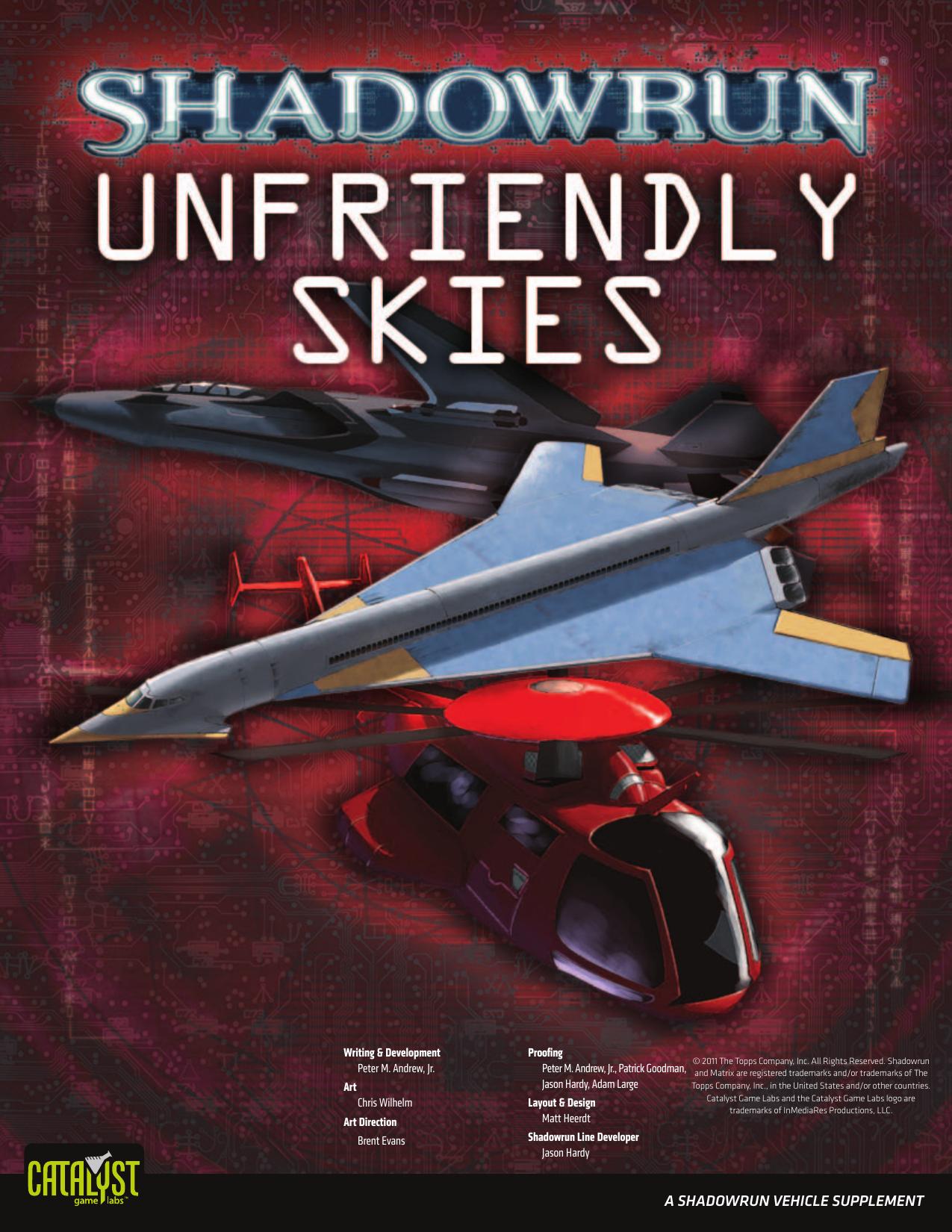 Shadowrun: Unfriendly Skies