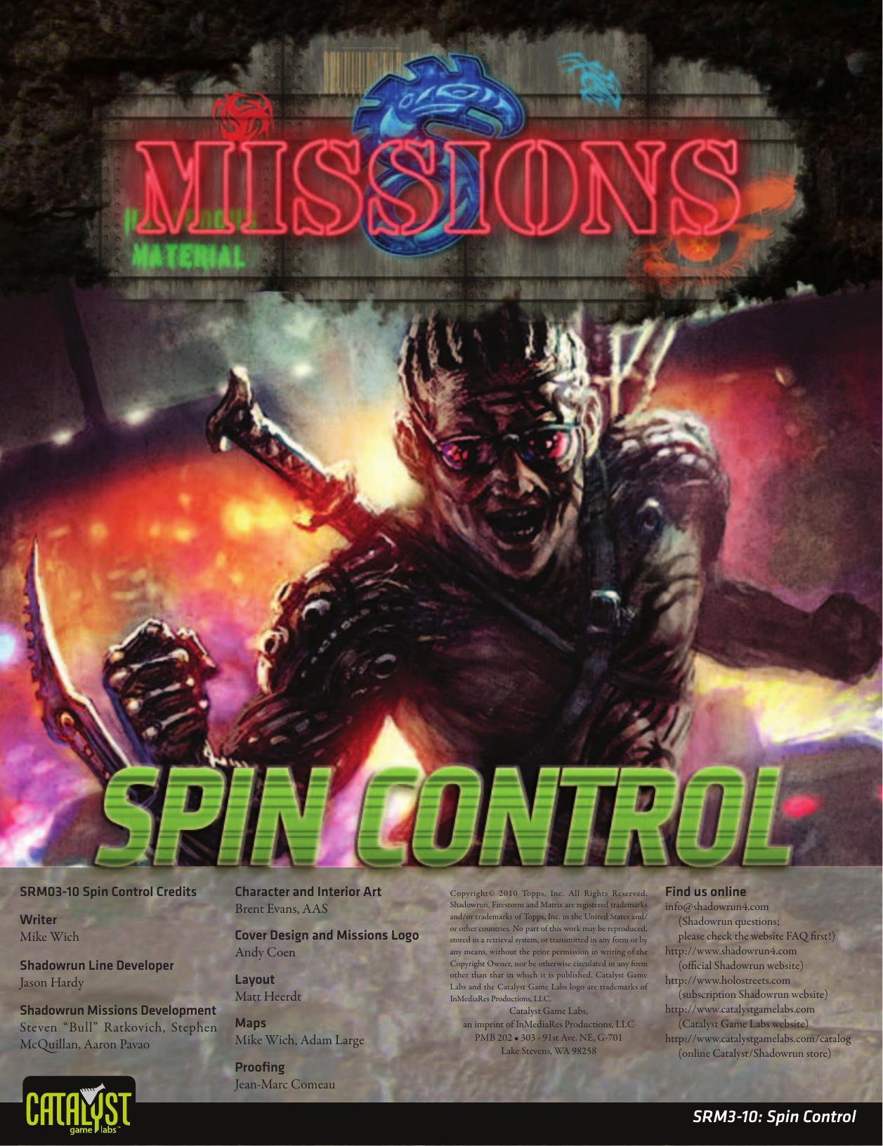 Shadowrun Mission 03-10: Spin Control