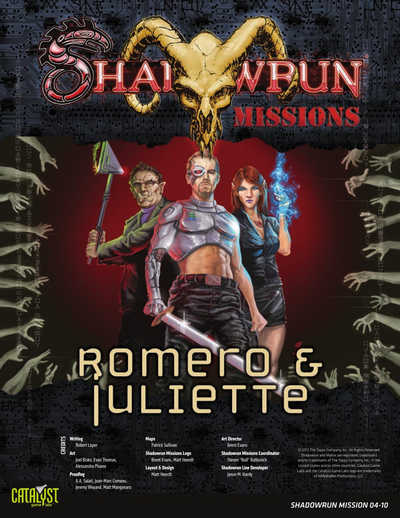 Shadowrun Missions: Romero and Juliette (04-10)