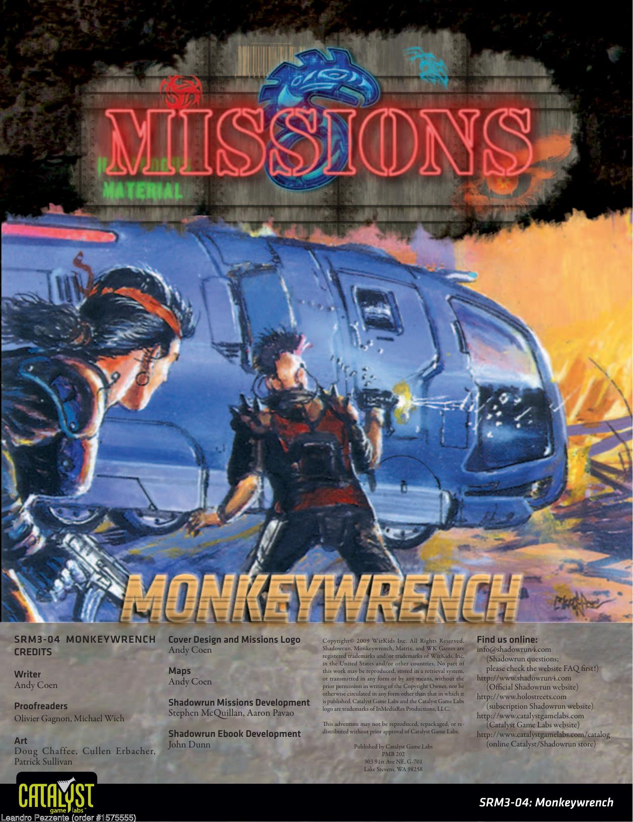 Shadowrun Missions 3-04 Monkeywrench