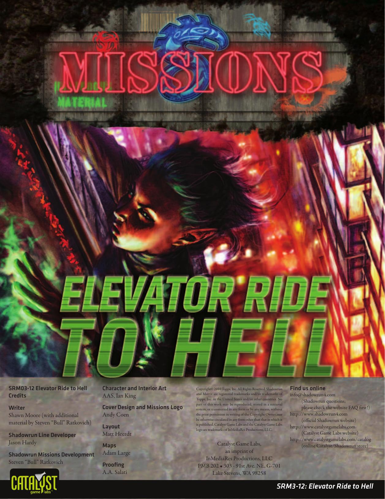 Shadowrun Mission: Elevator Ride to Hell