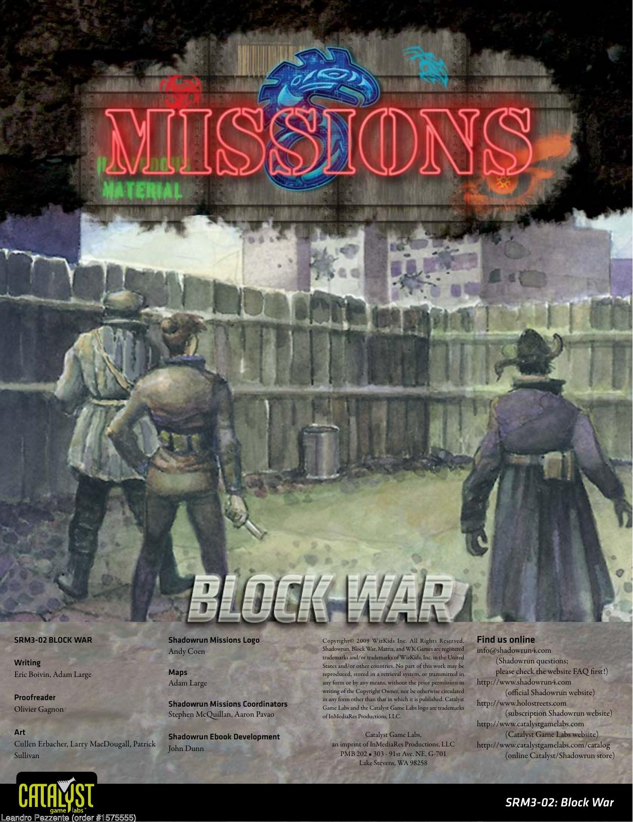 Shadowrun Missions: Block War