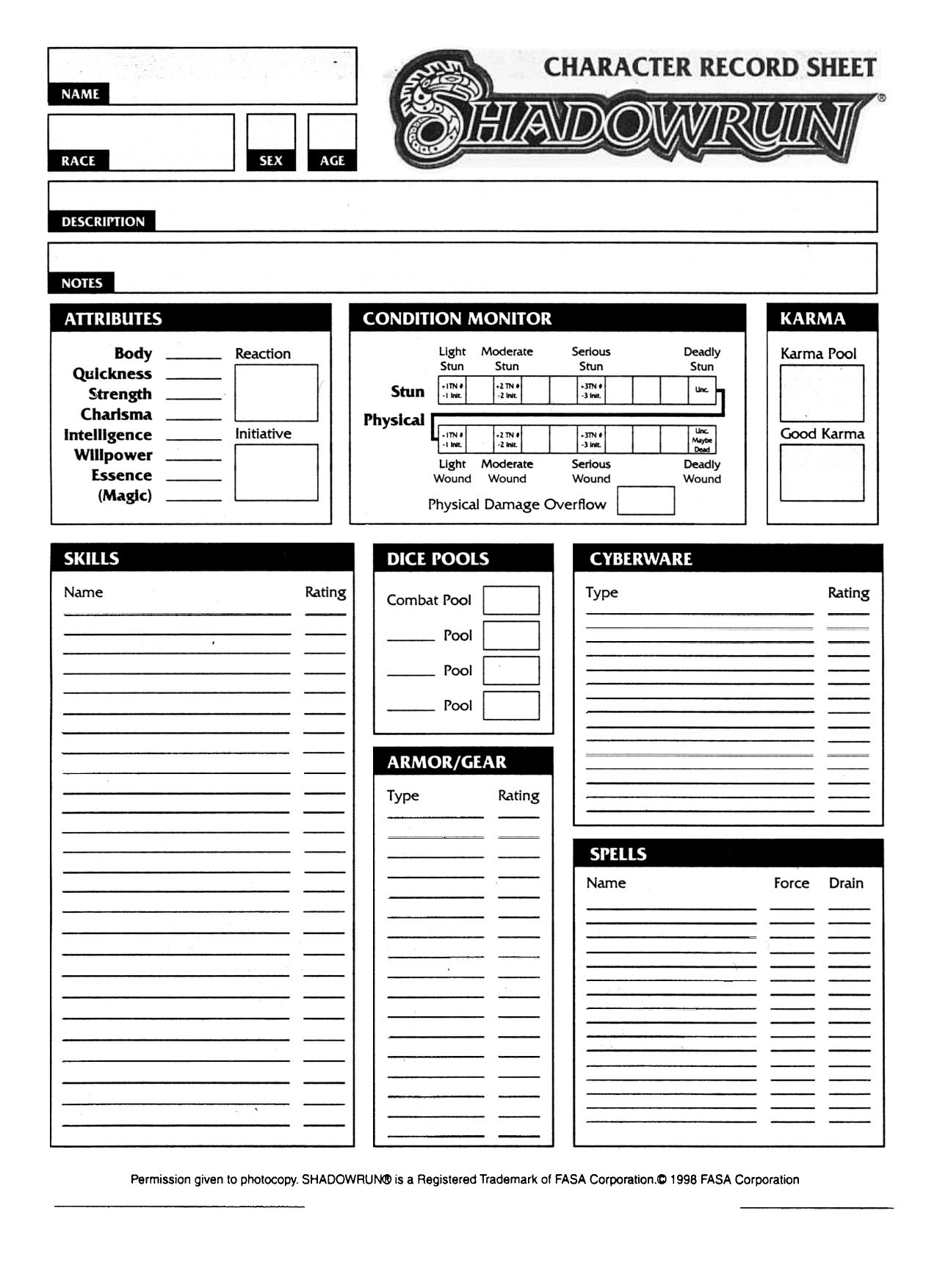 Shadowrun -Third Edition Shadowrun