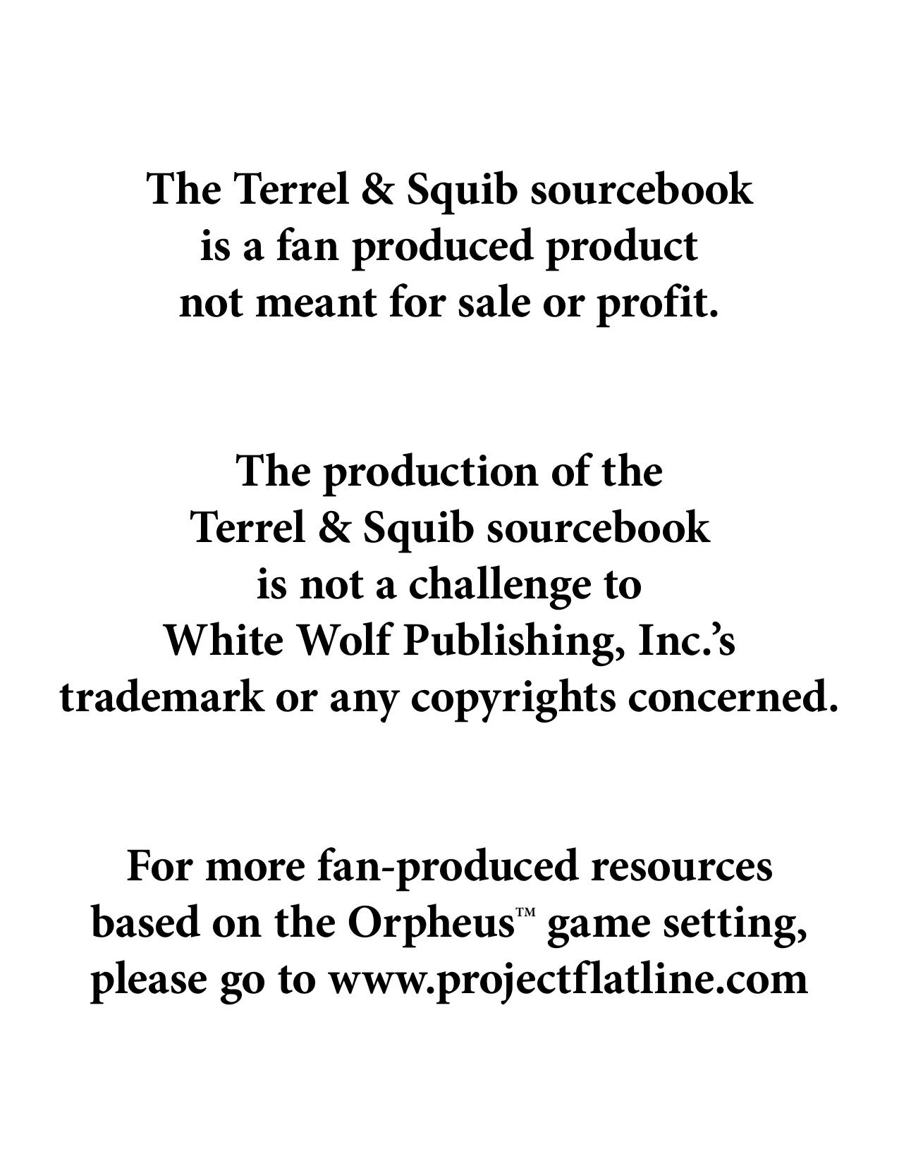 Terrel and Squib Sourcebook