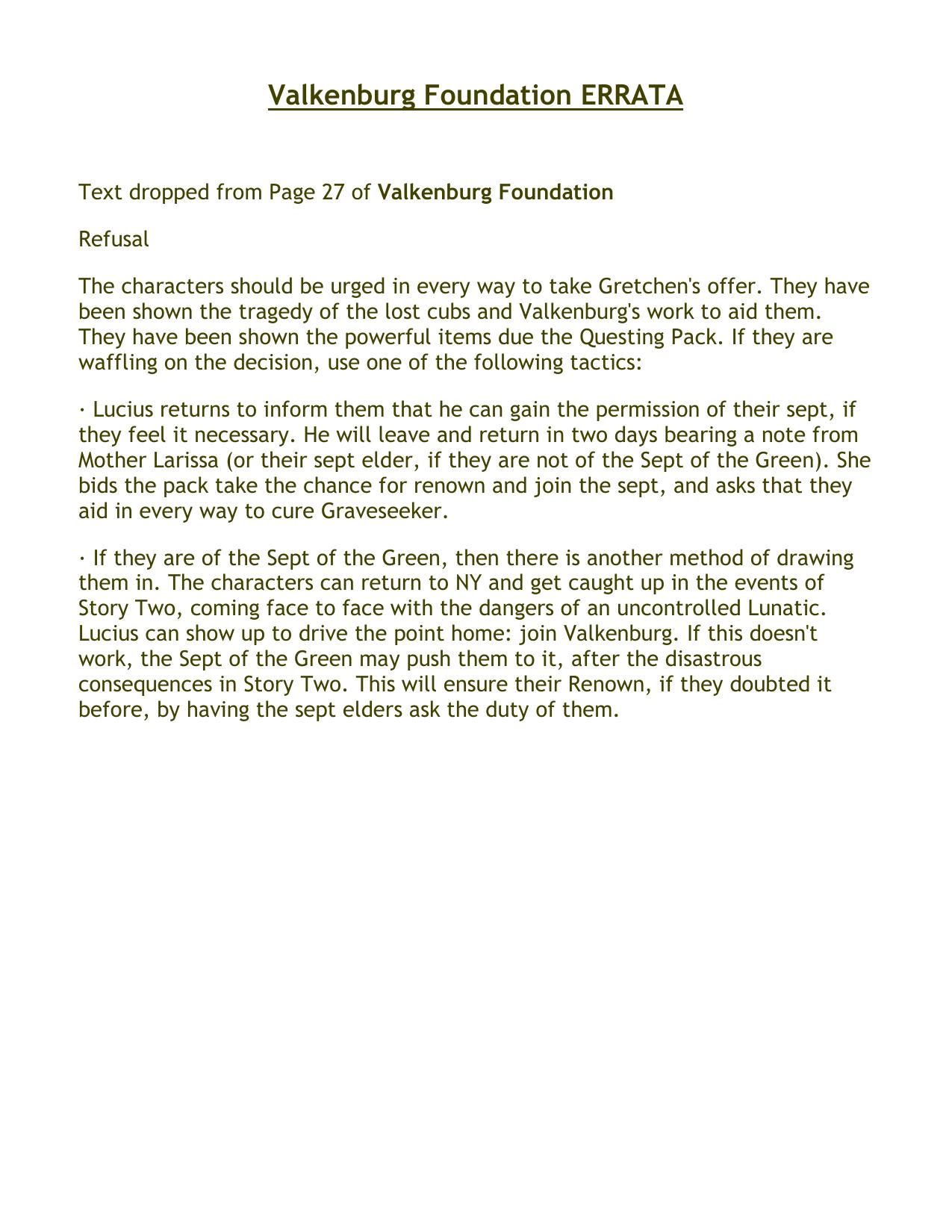 Valkenburg Foundation Errata