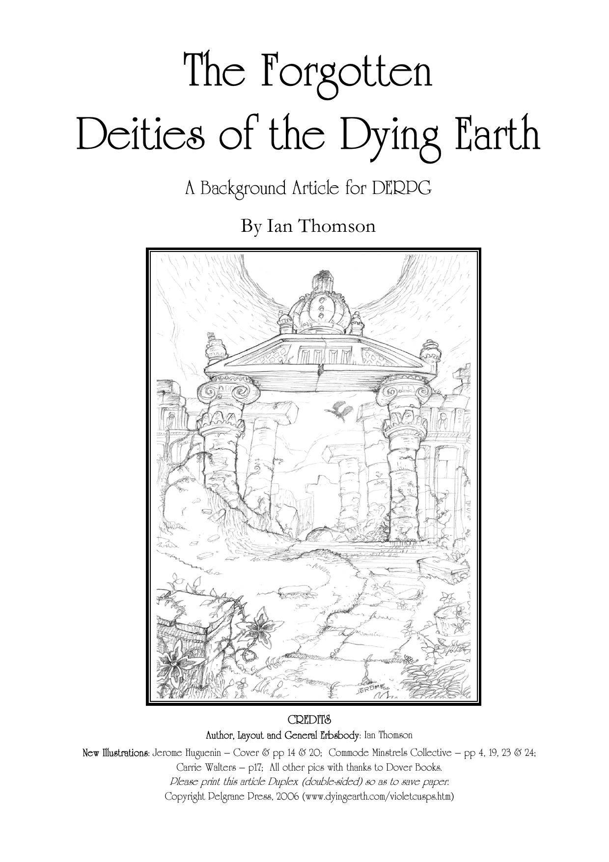 Forgotten Deities of the Dying Earth