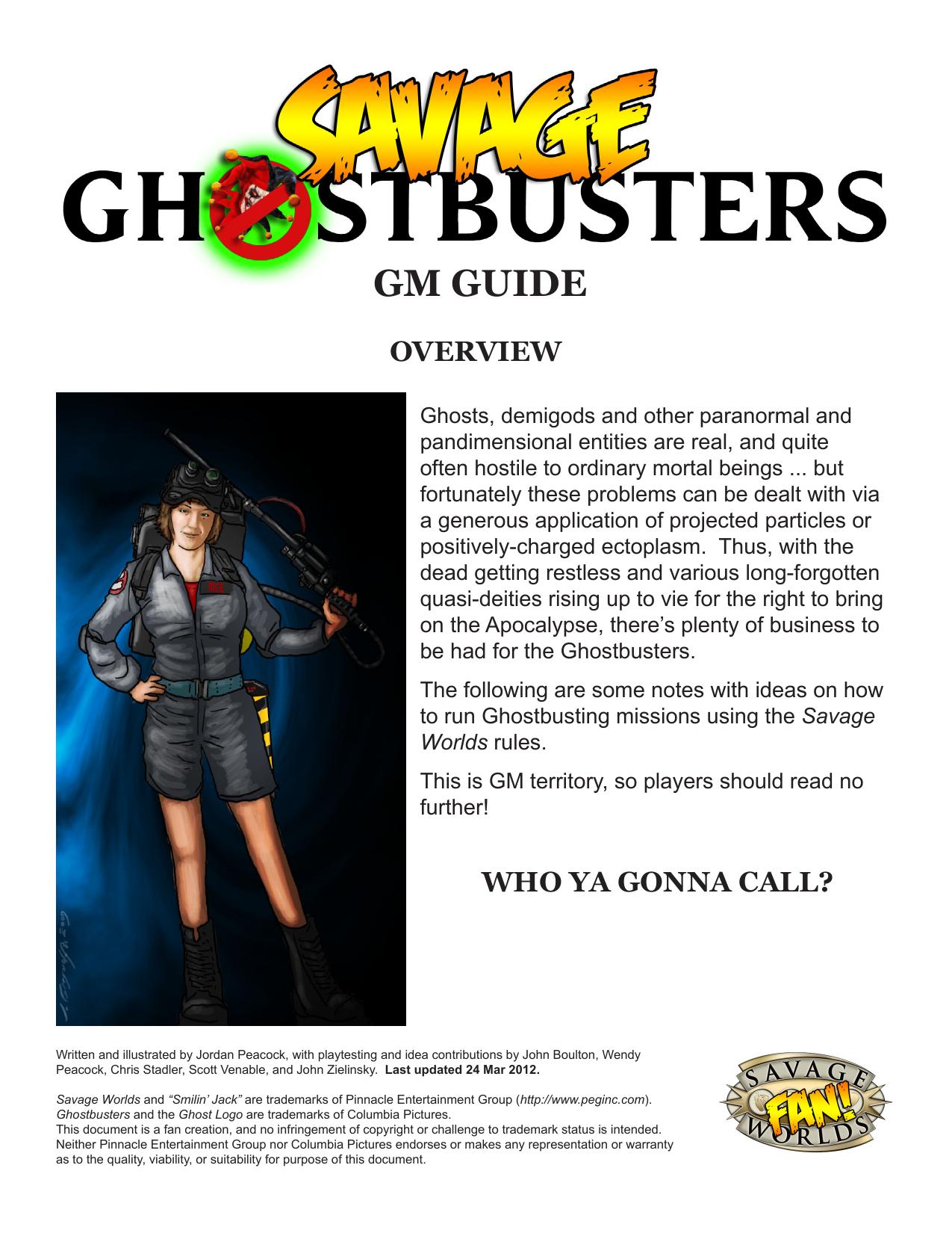 Savage Worlds - Ghostbusters