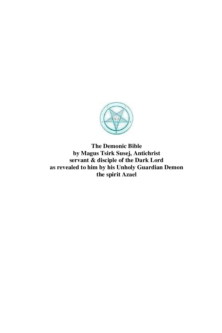 The Demonic Bible