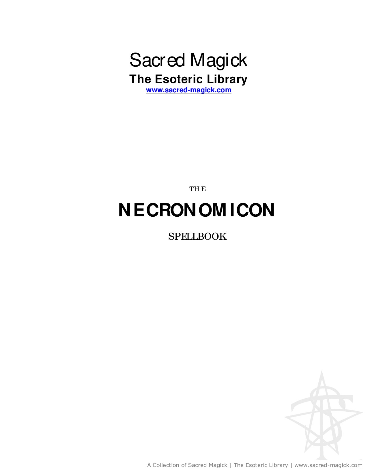 The Necronomicon Spellbook