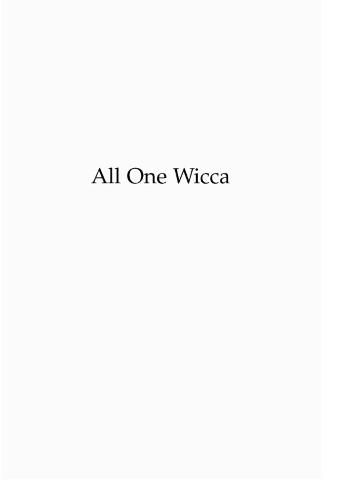 All.One.Wicca