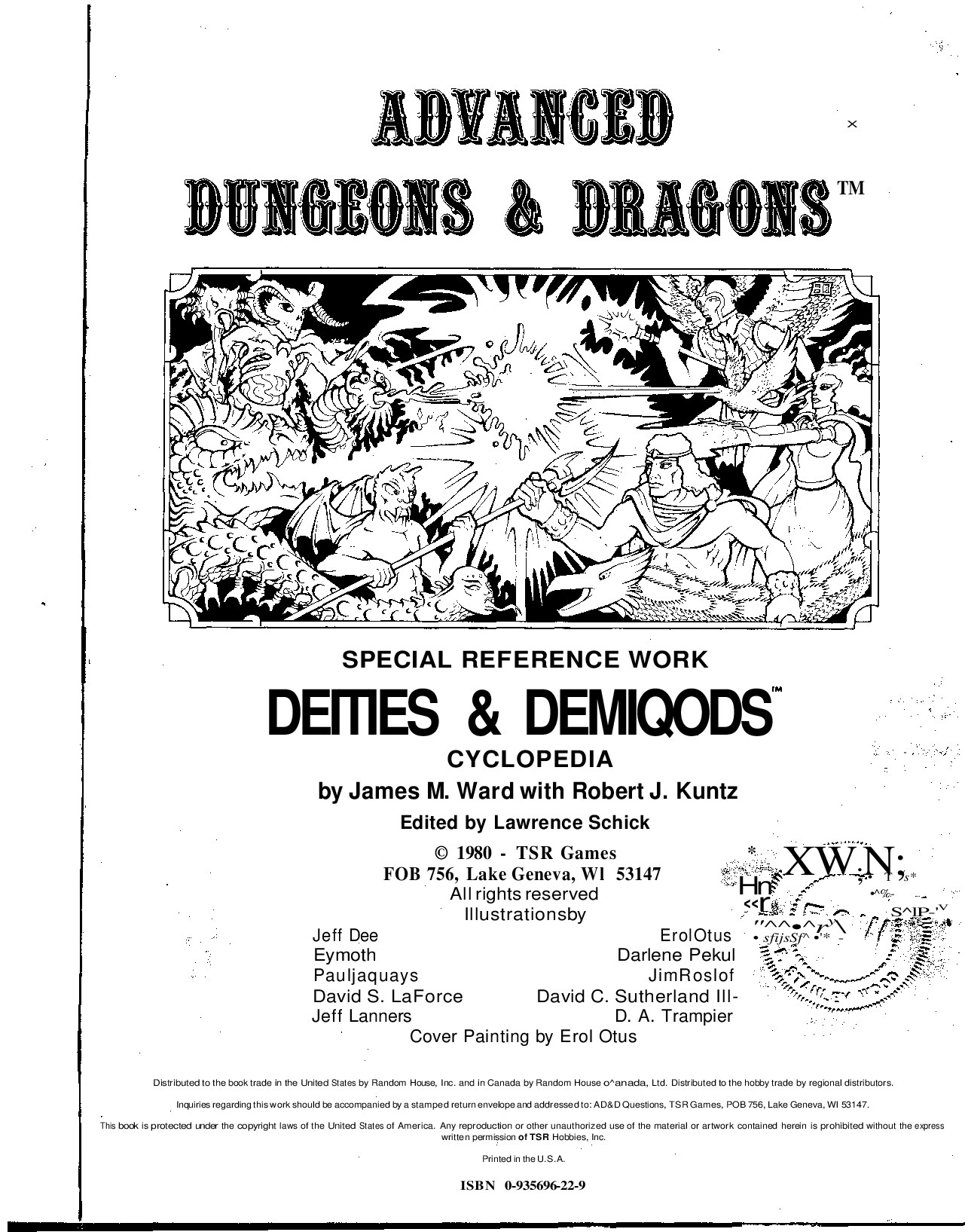 Deities & Demigods (with Cthulhu and Melniboneon Deities)