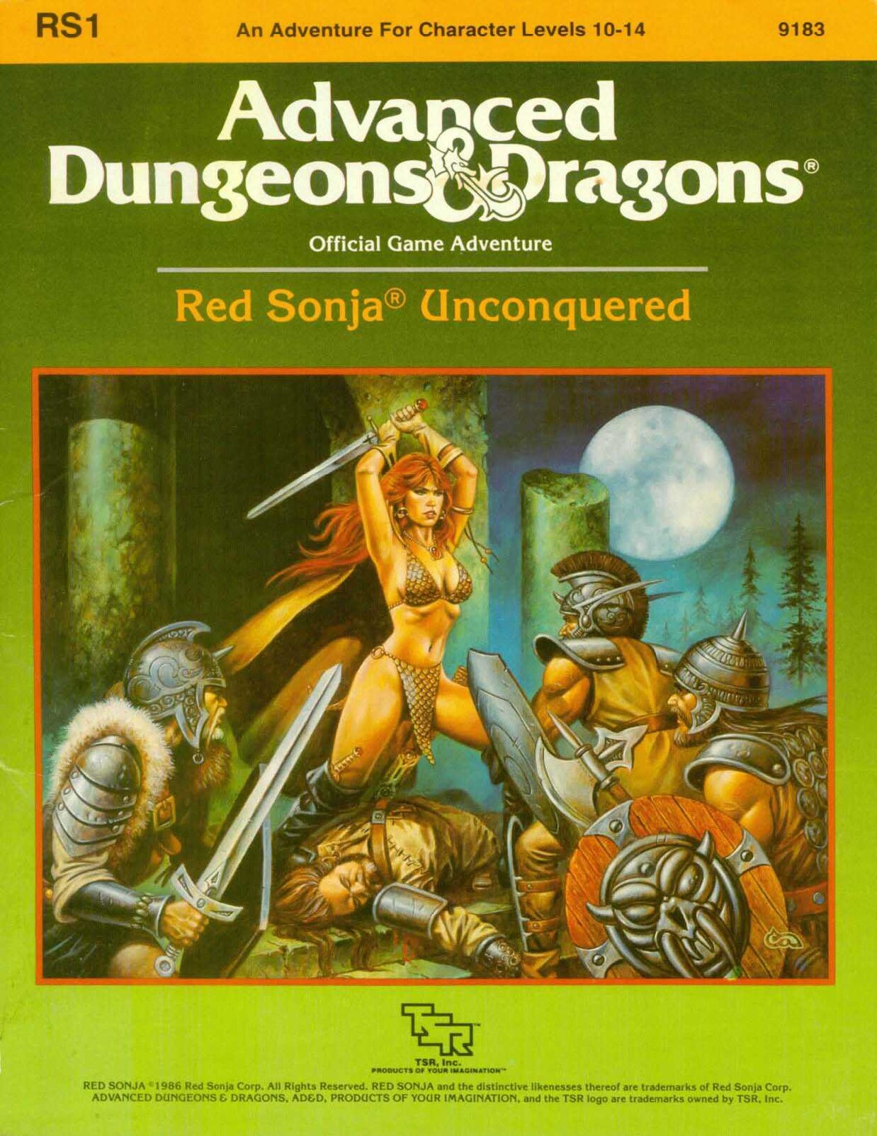 TSR 9183 - RS1 - Red Sonja Unconquered