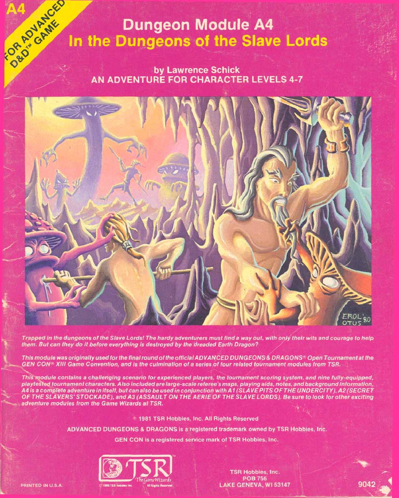 AD&D 1st Ed - TSR9042 - In the Dungeons Of The Slave Lords (A4)