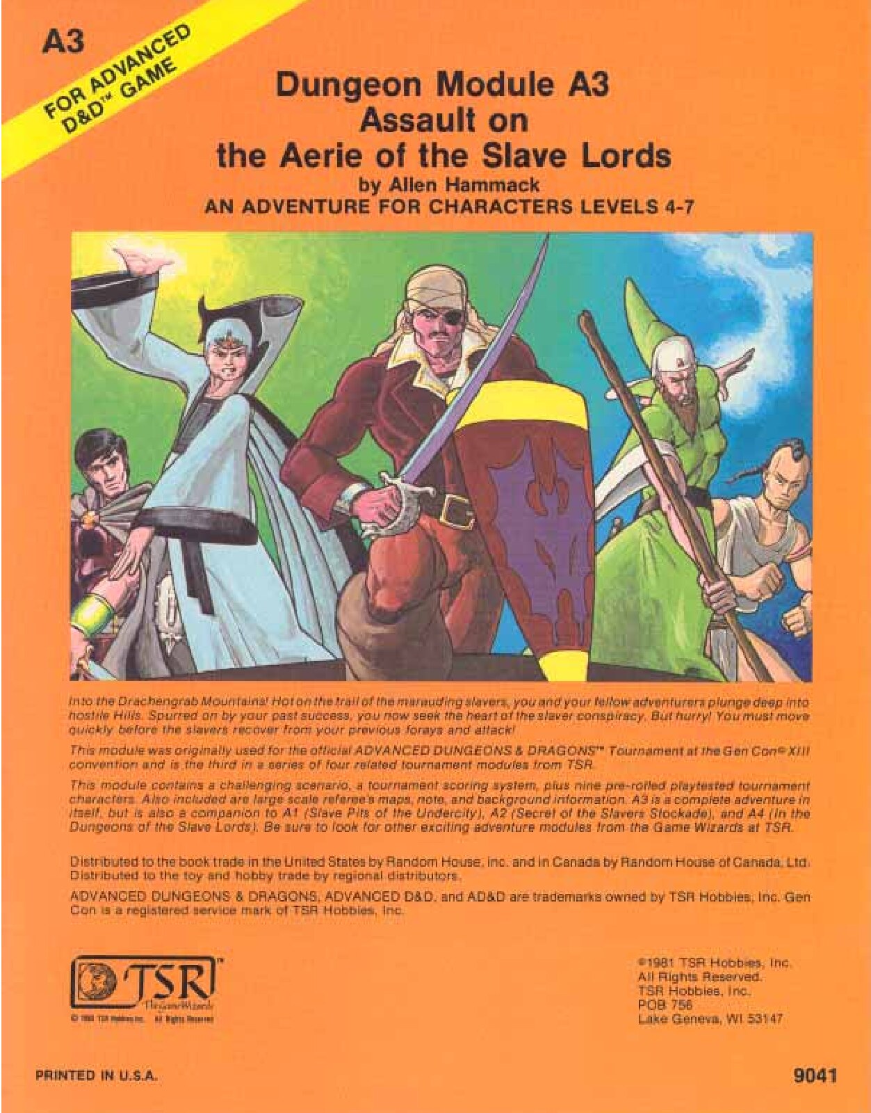 AD&D 1st Ed - TSR9041 - Assault On The Aerie Of The Slave Lords (A3)