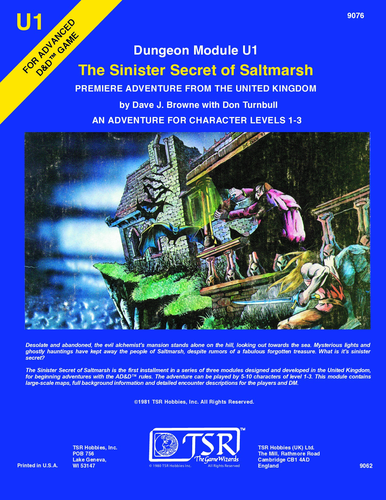 Dungeon Module U1 - The Sinister Secret of Saltmarsh