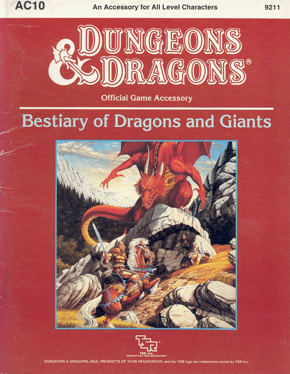 TSR 9211 AC10  Bestiary Of Dragons and Giants