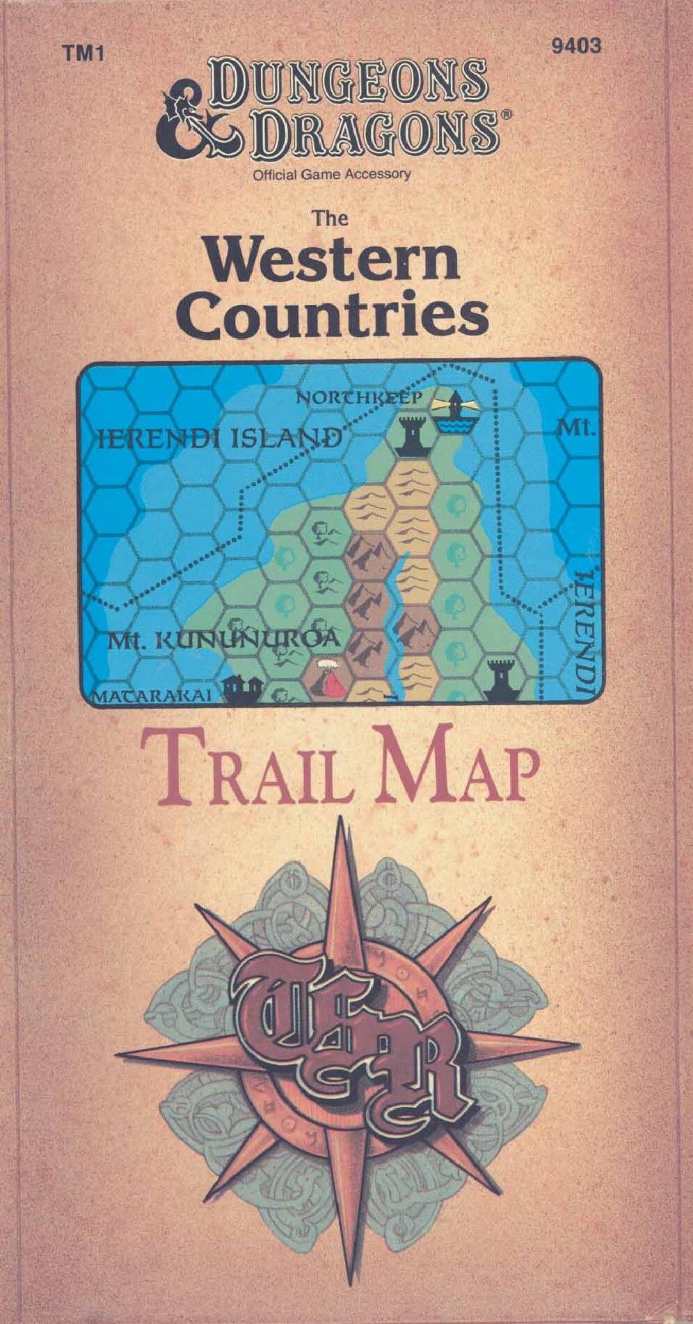 TSR 9403 TM1 The Western Countries Trail Map