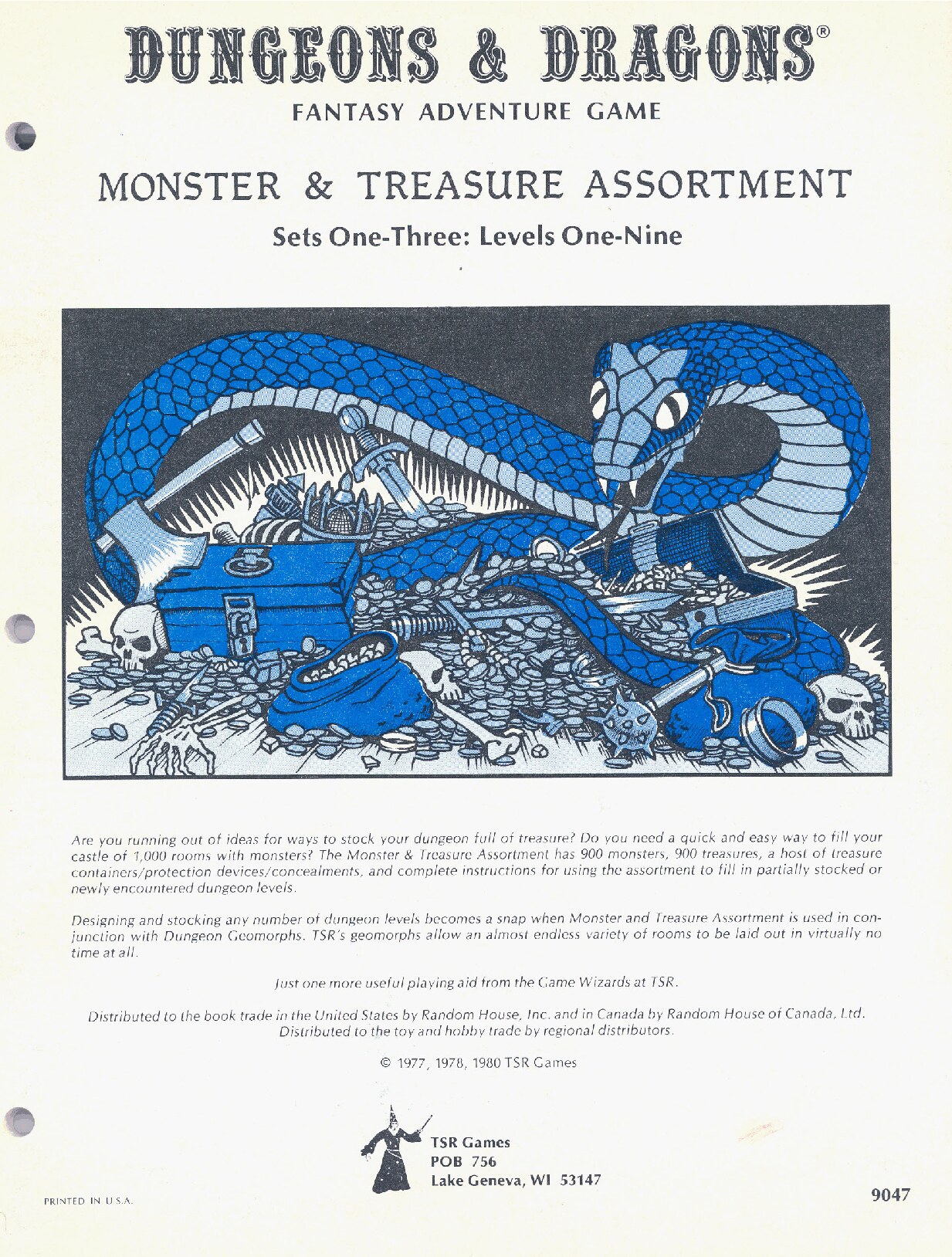 TSR 9047 Monster and Treasure Assortment Sets 1-3 (Level 1-9) (2nd printing)