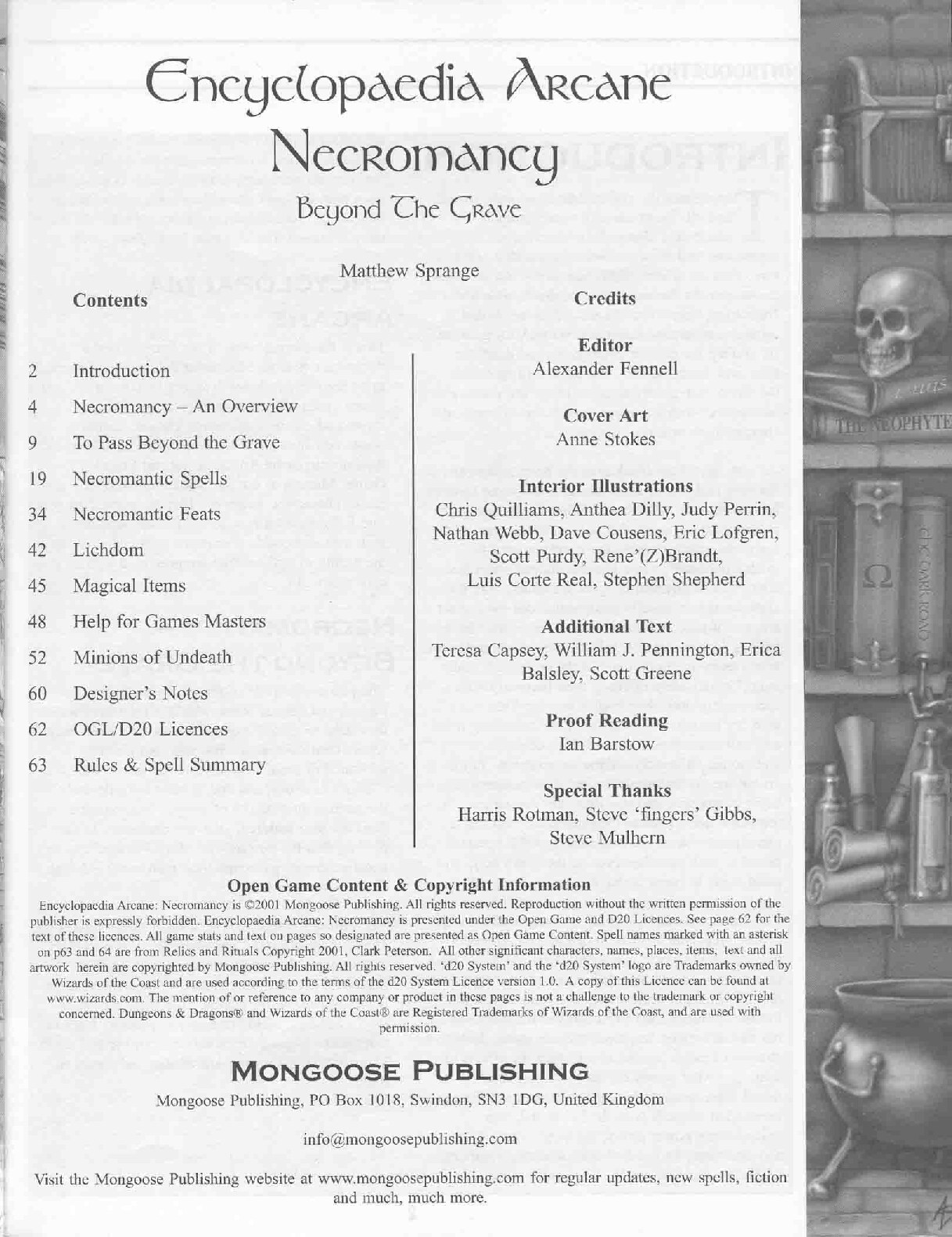 D&D3e - Encyclopaedia Arcane - Necromancy