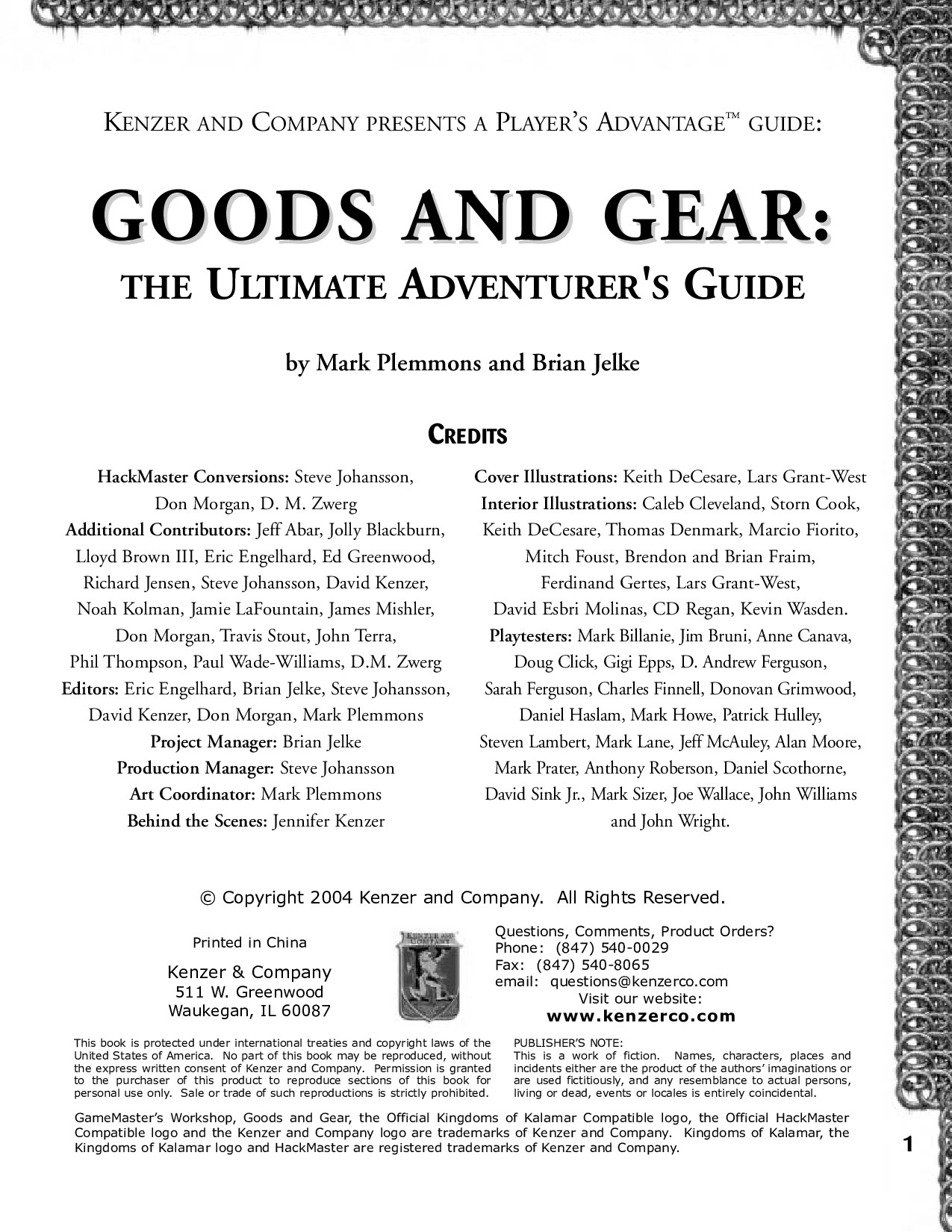 Goods And Gear. The Ultimate Adventurer's Guide