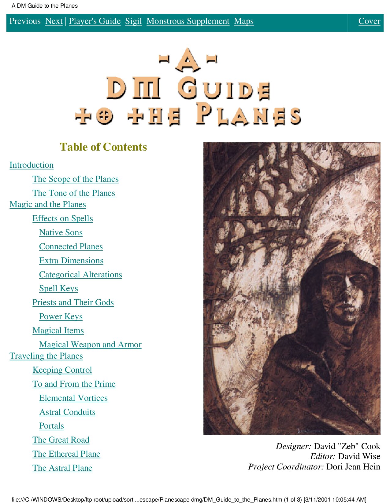 A DM Guide to the Planes