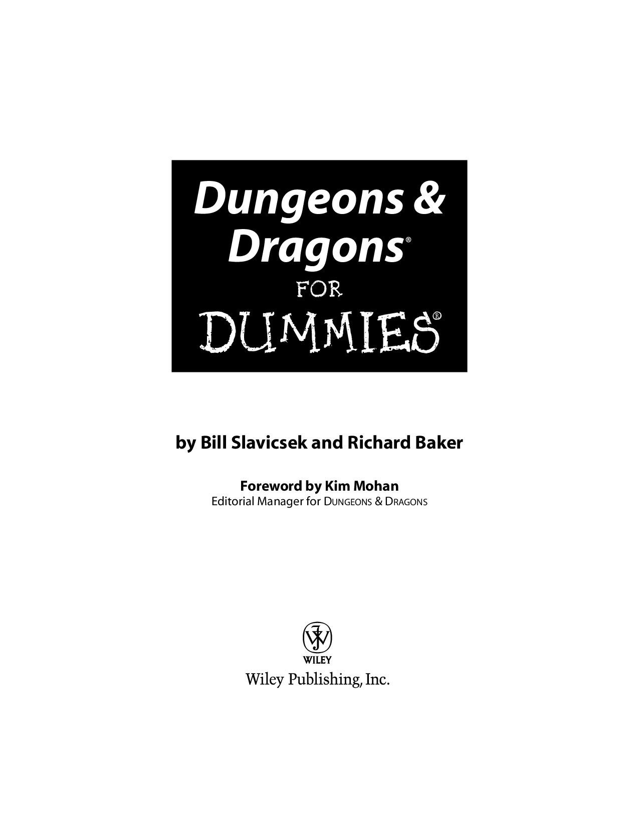 Dungeons & Dragons for Dummies