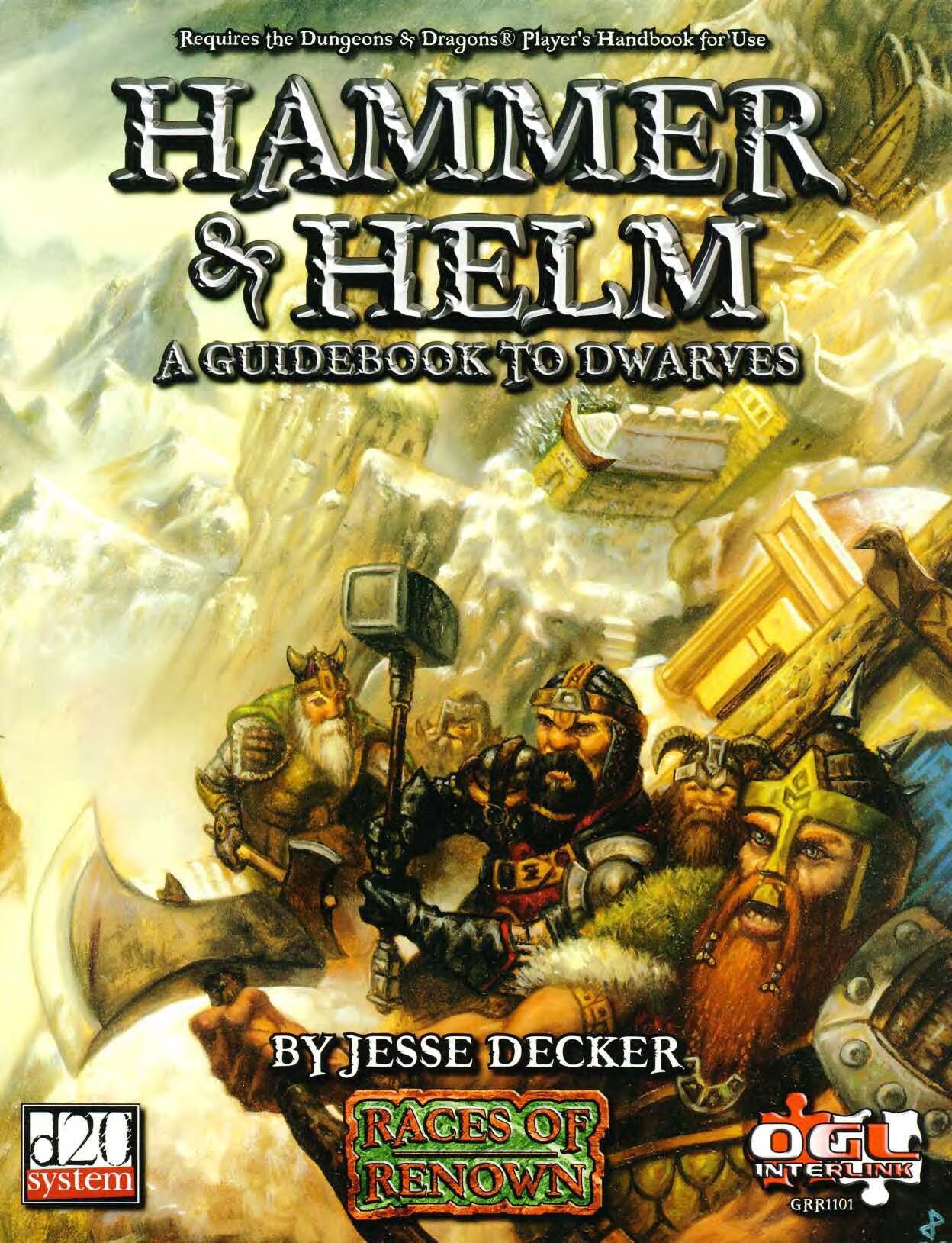 Hammer & Helm. A Guidebook To Dwarves