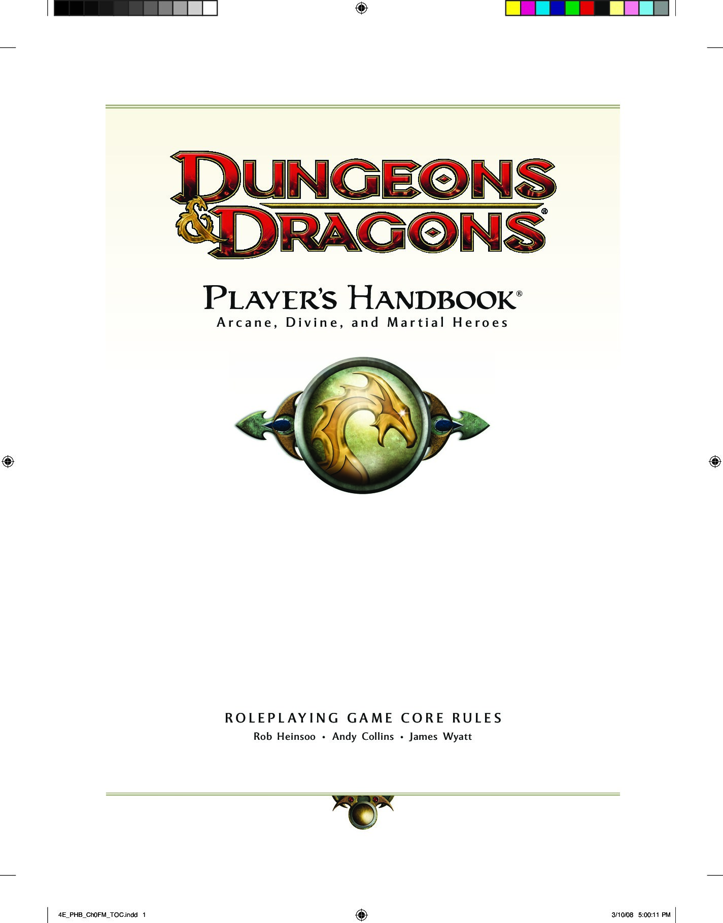 Dungeons and Dragons 4th: Player's Handbook
