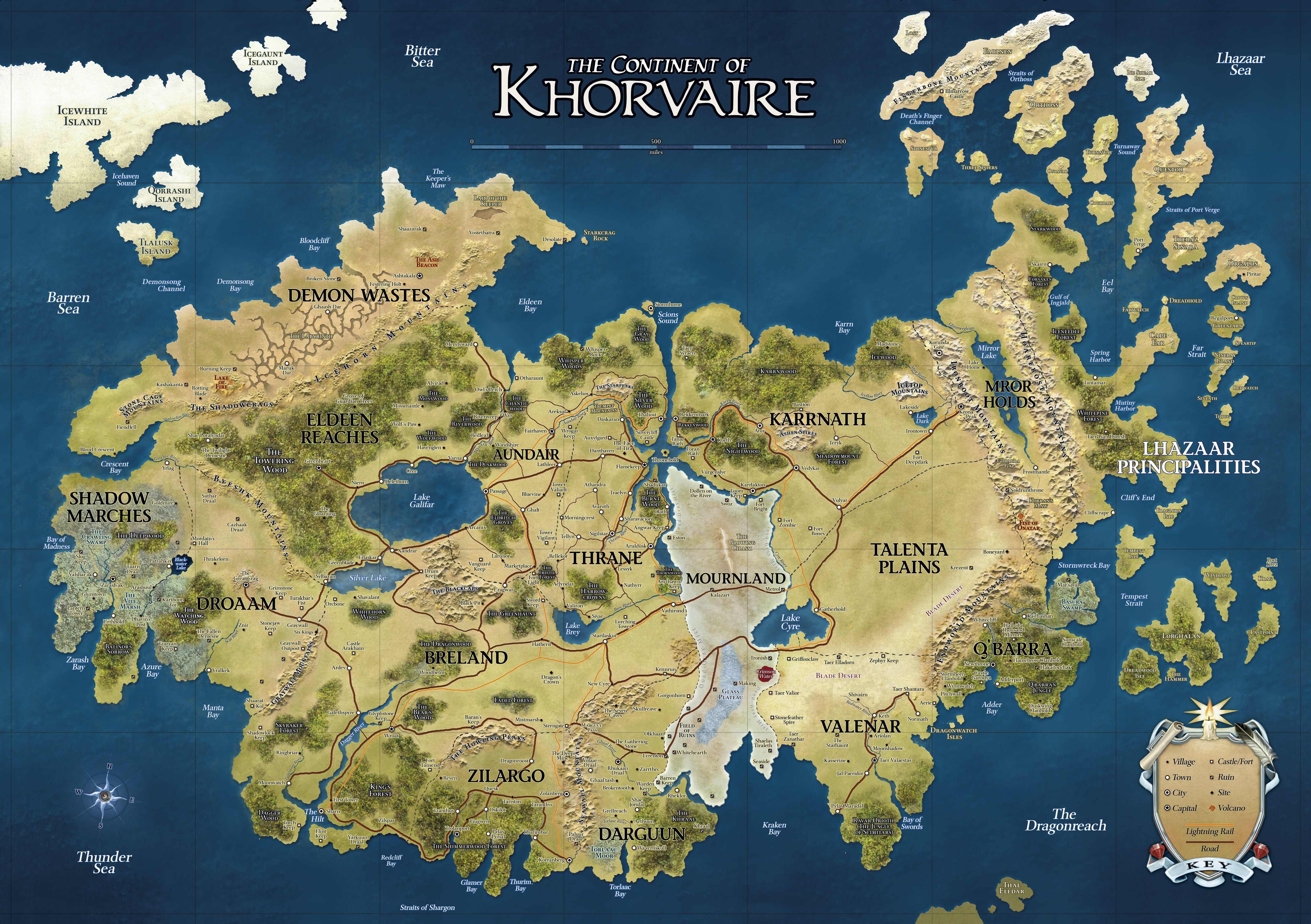 Eberron - Continent of Khorvaire Map