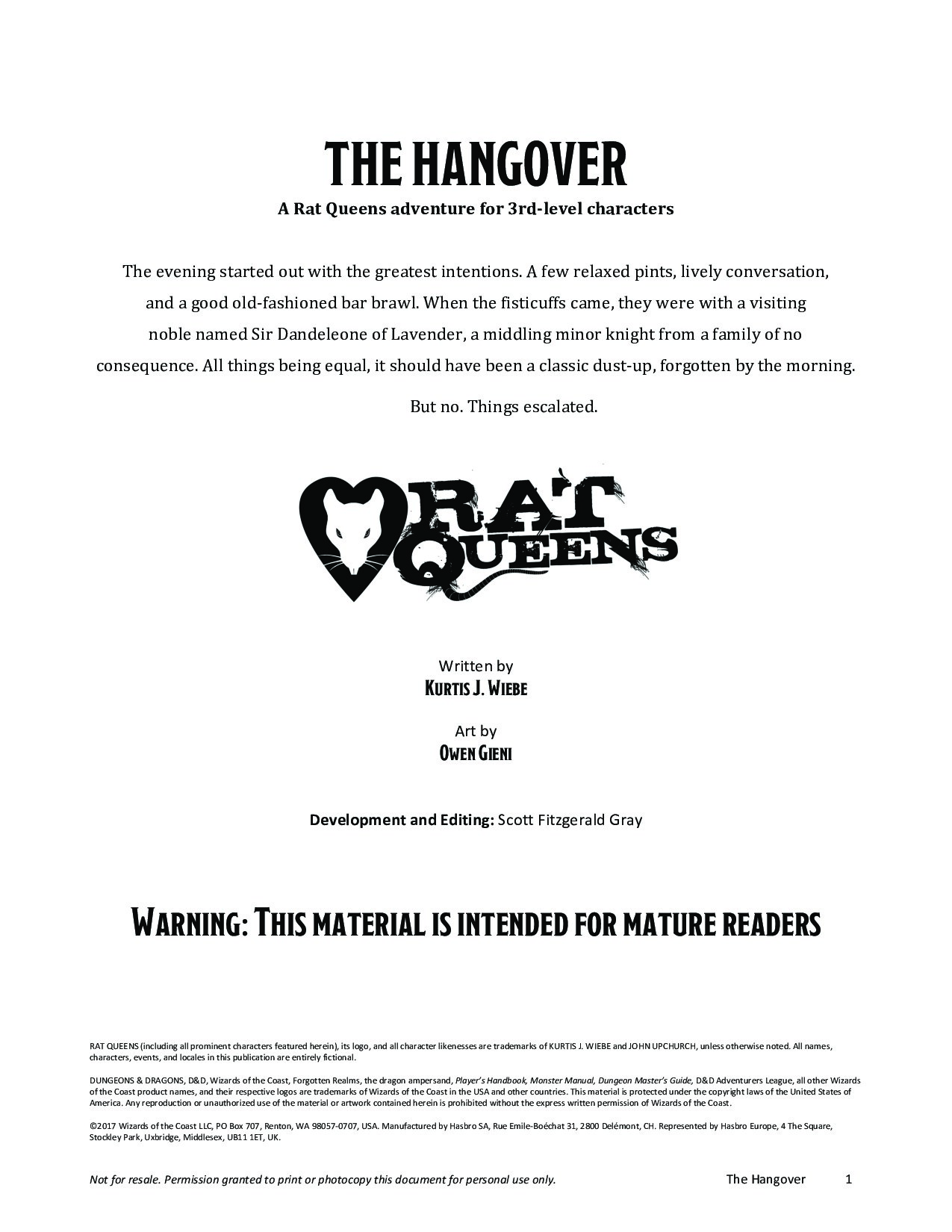 Rat Queens - The Hangover