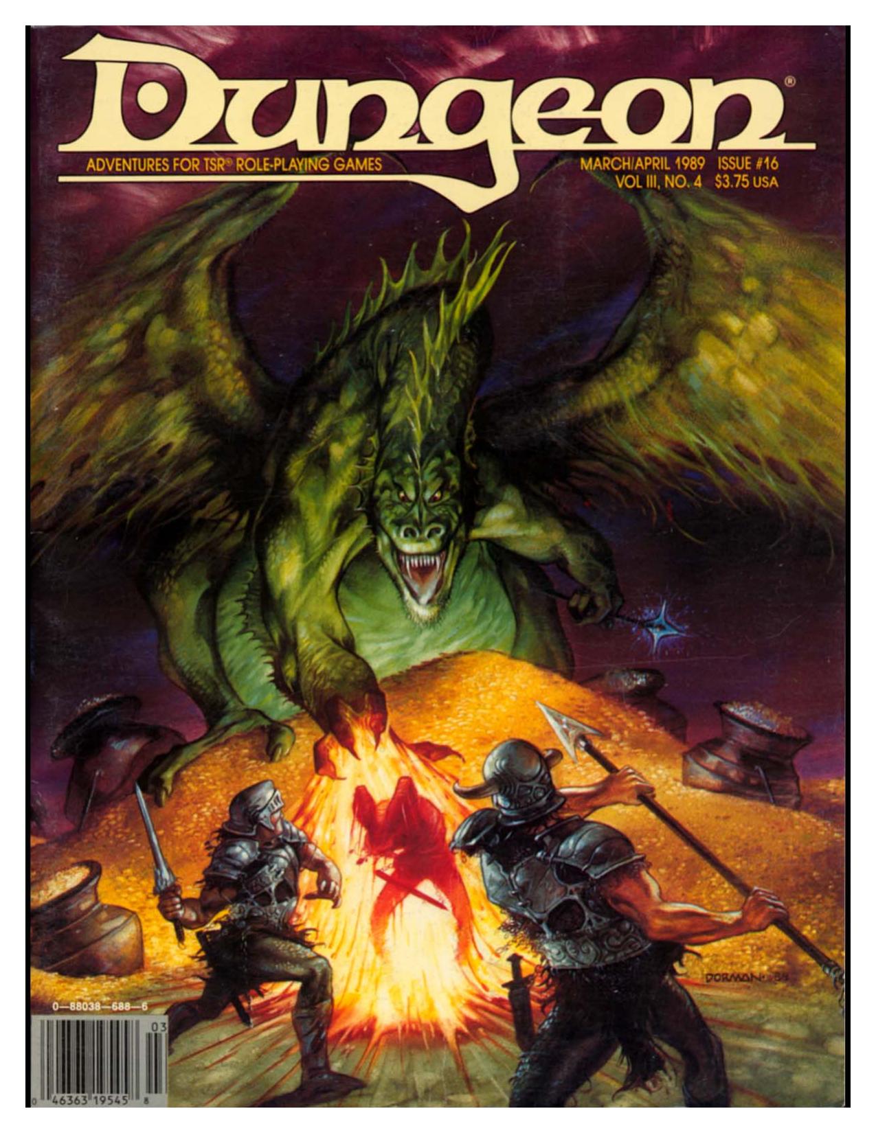 Dungeon Magazine #16 Mar/Apr 1989