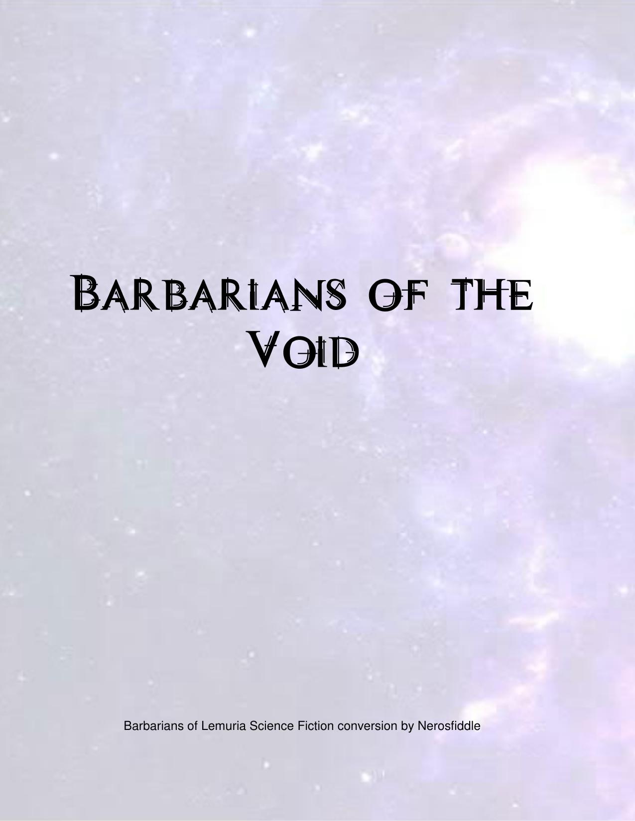Barbarians of The Void SciFi Conversion