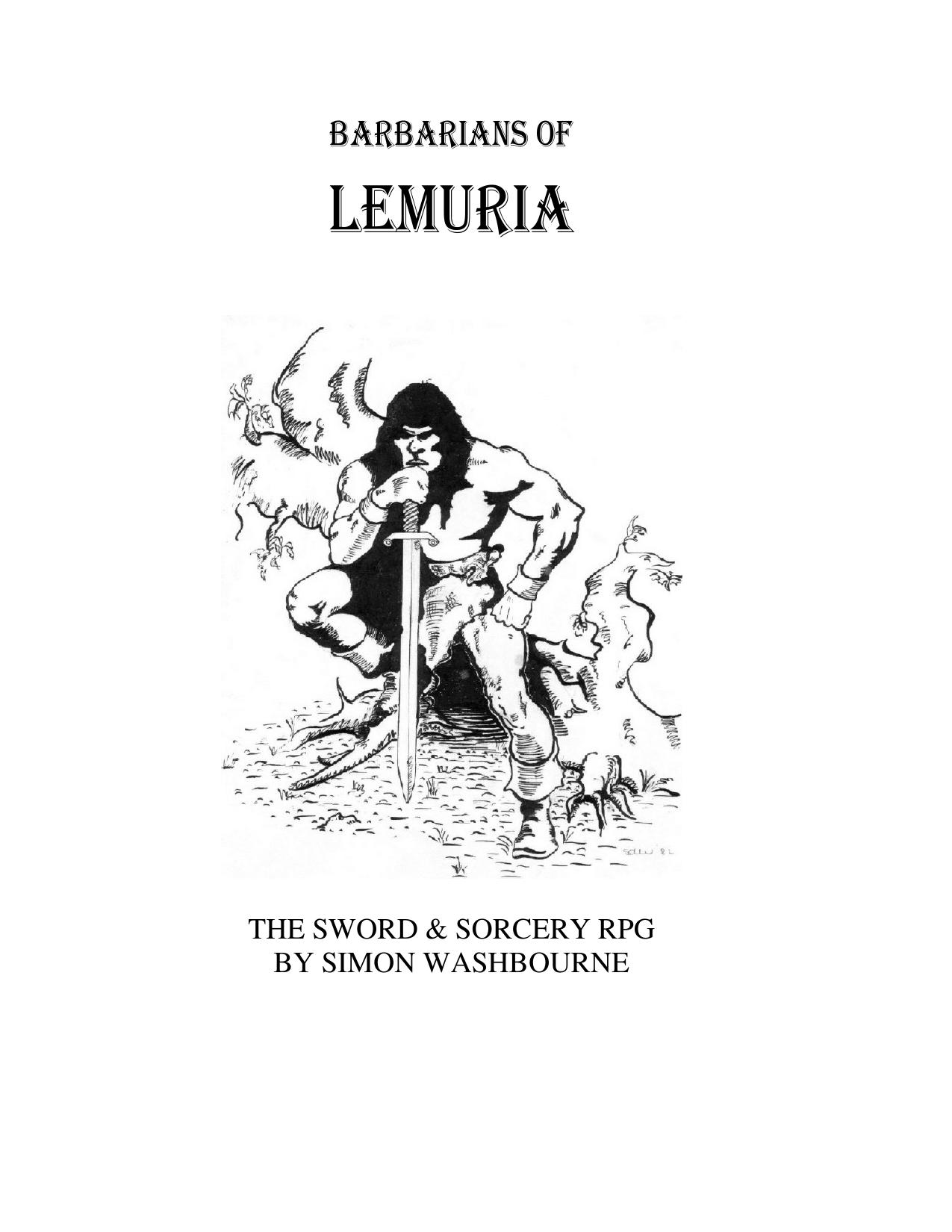 Barbarians of Lemuria [Draft v1]