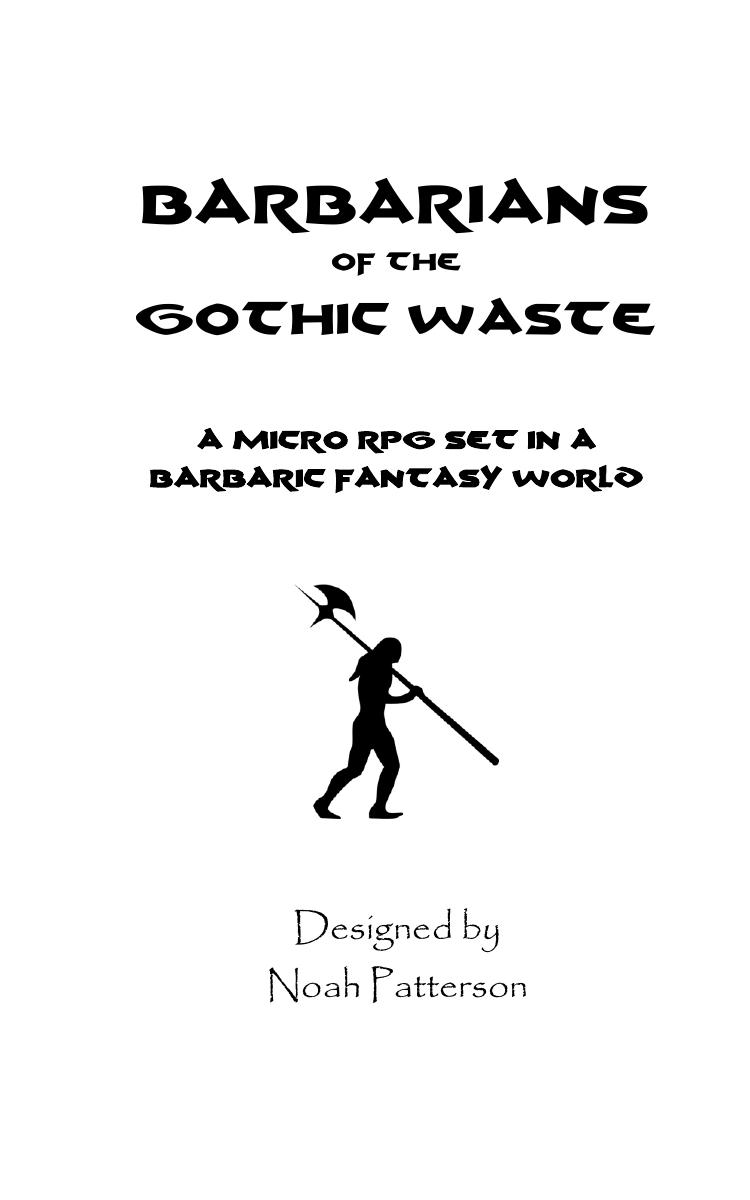 Barbarians of the Gothic Waste