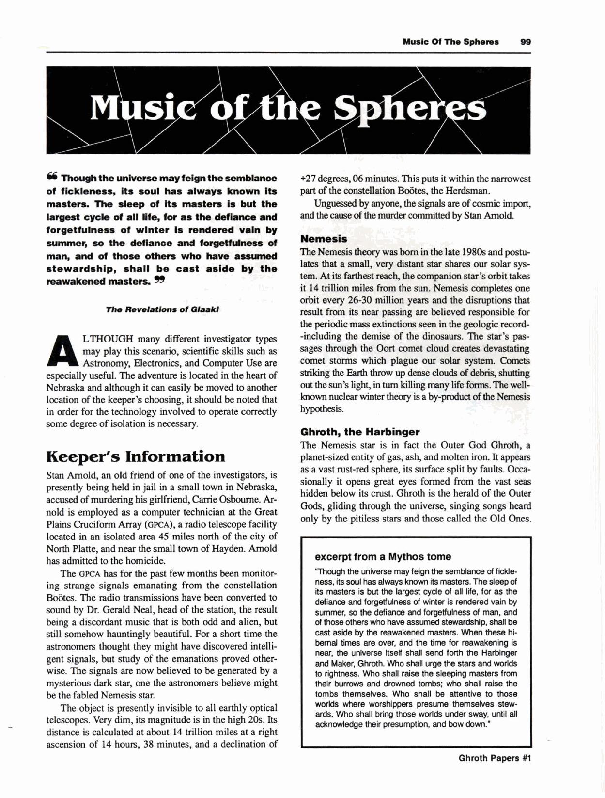 CoC 1990s Music of the Spheres