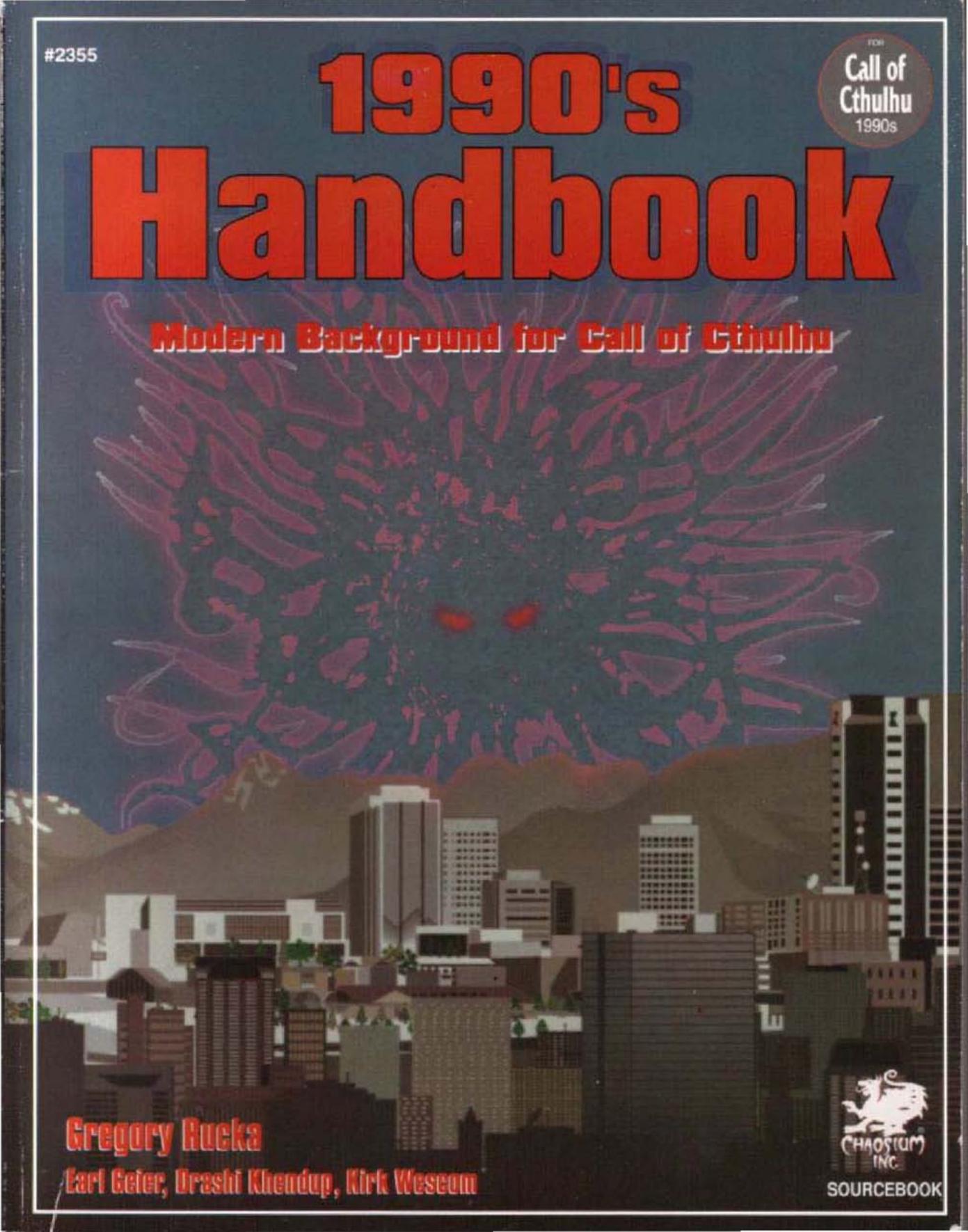 CoC 1990s 1990's Handbook