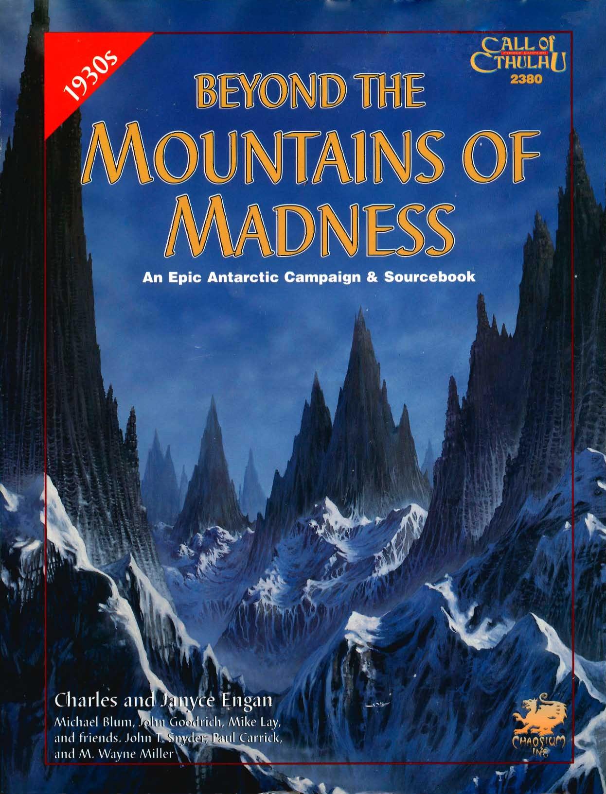 CoC 1930s Beyond the Mountains of Madness