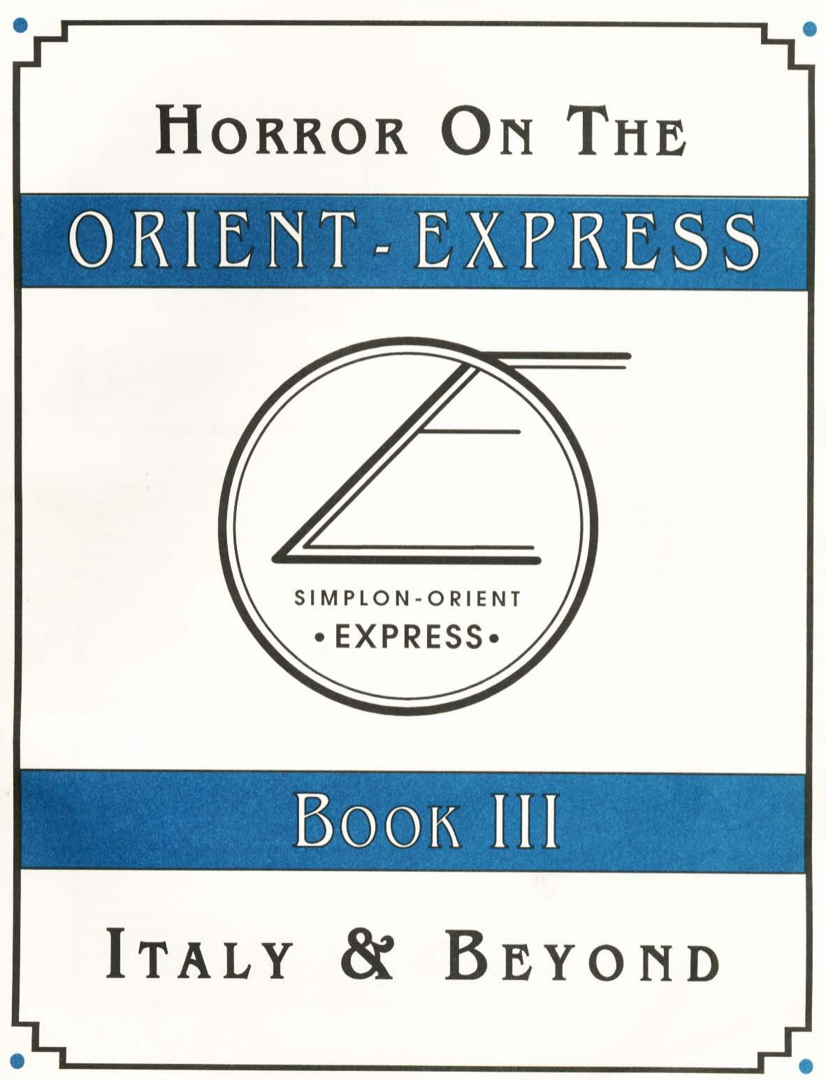 CoC Horror on the Orient Express Book 3