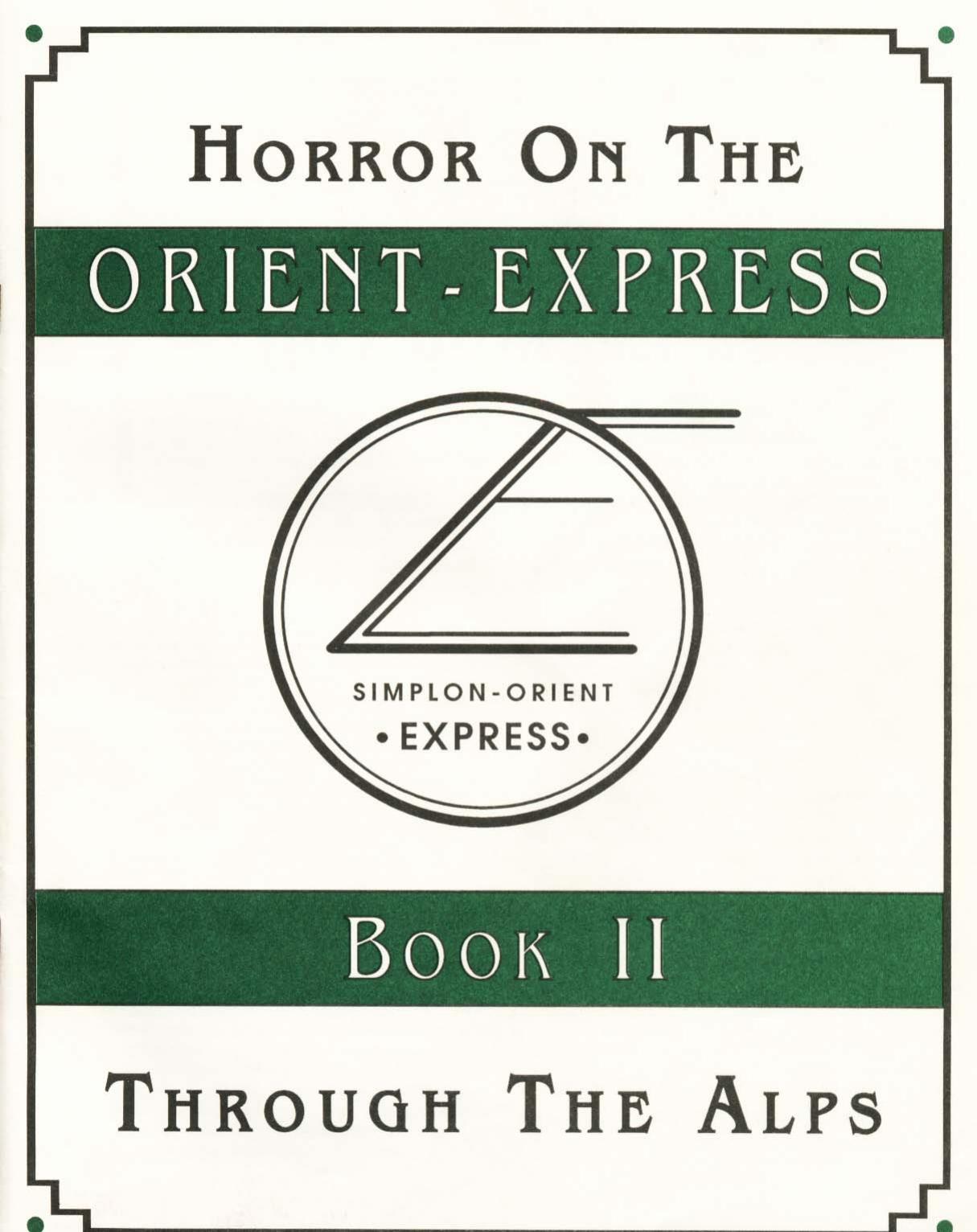 CoC Horror on the Orient Express Book 2