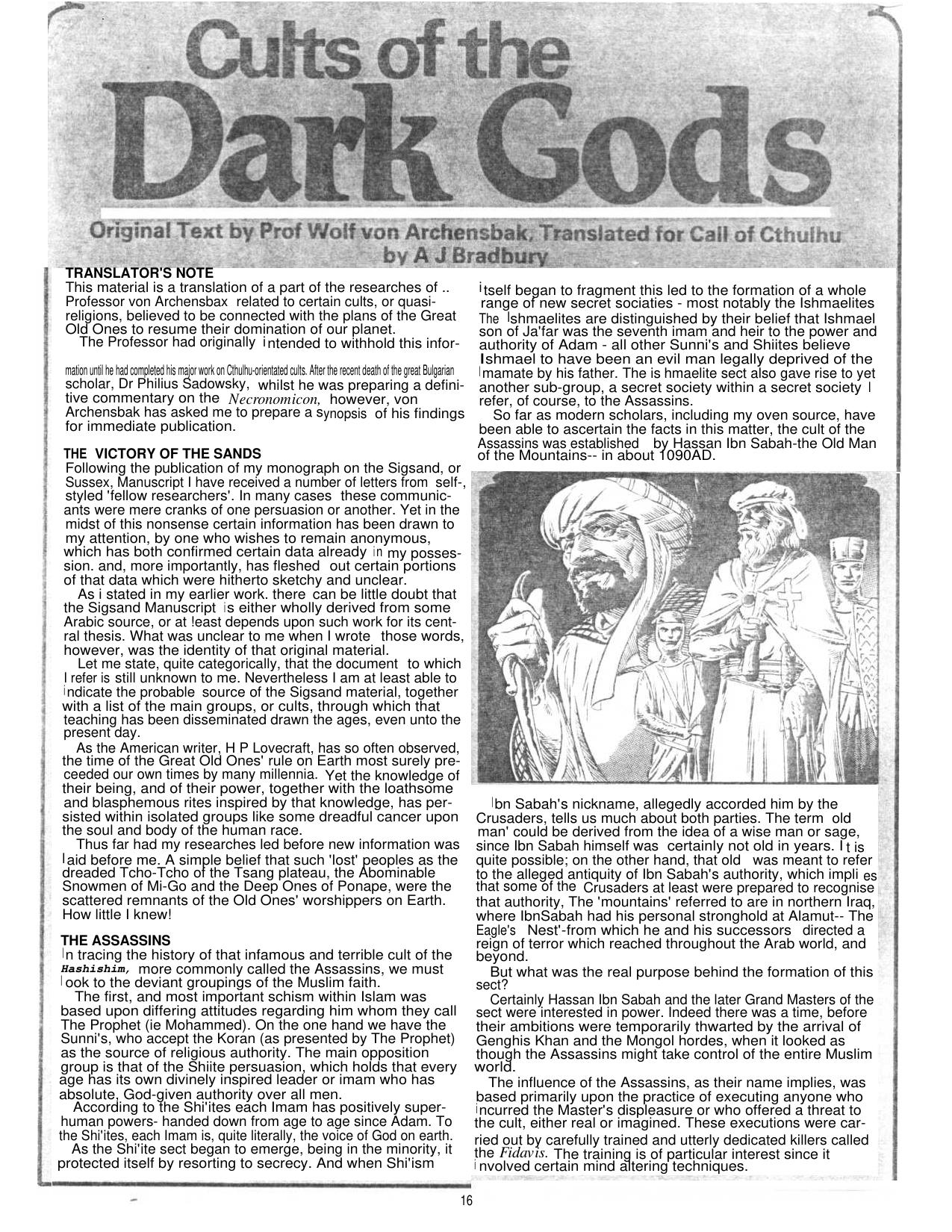 CoC Cults of the Dark Gods