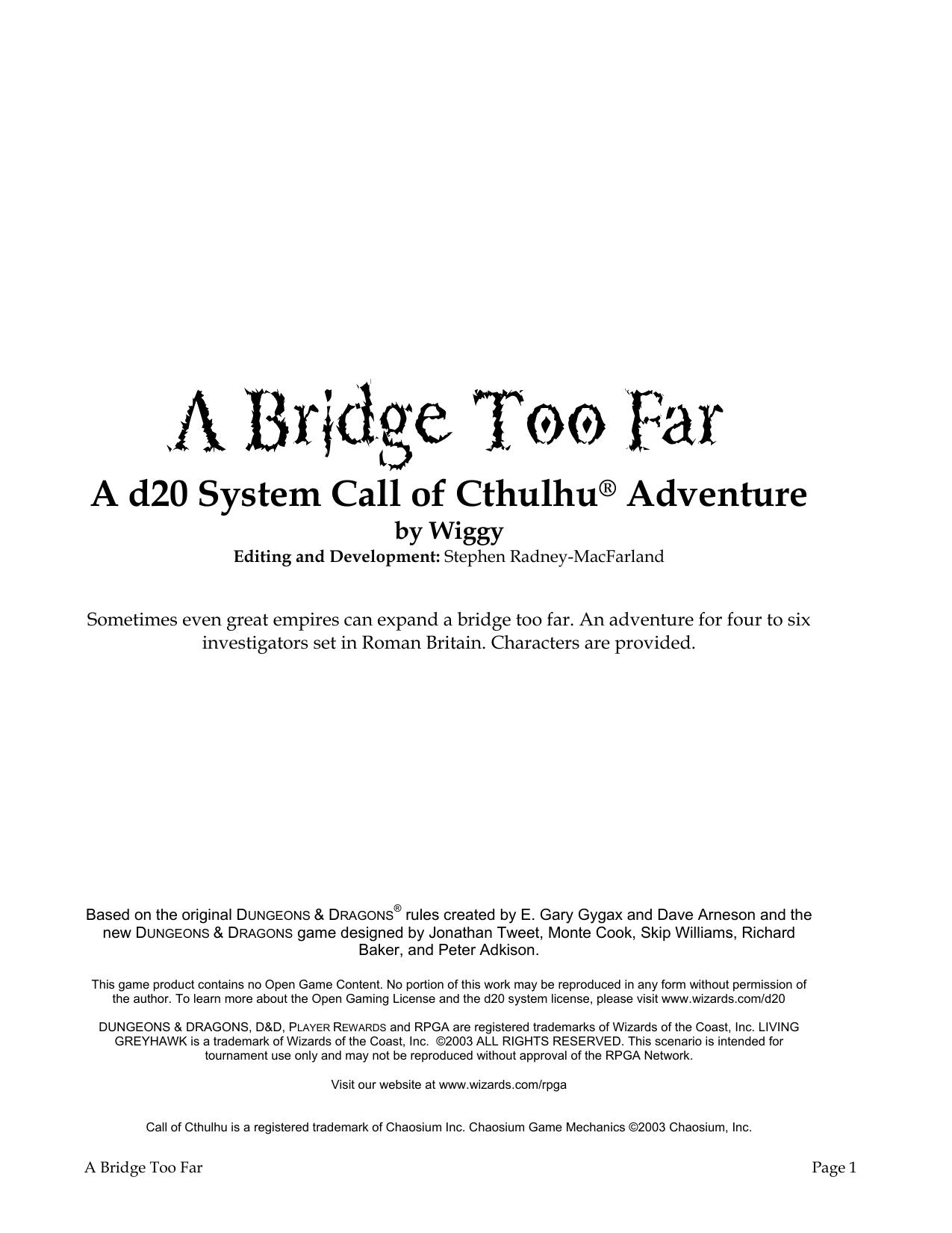 Microsoft Word - A Bridge Too Far.doc