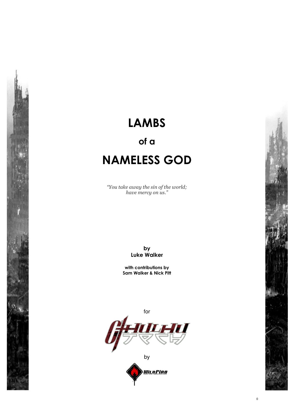 Microsoft Word - Lambs of a Nameless God.doc