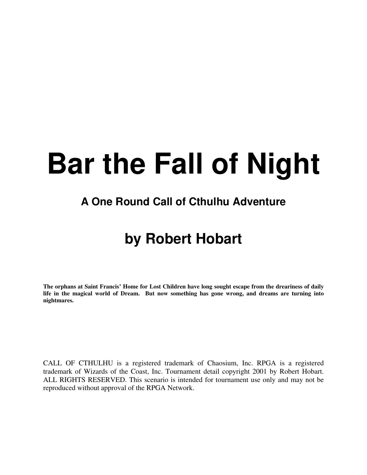 Microsoft Word - Bar the Fall of Night.doc