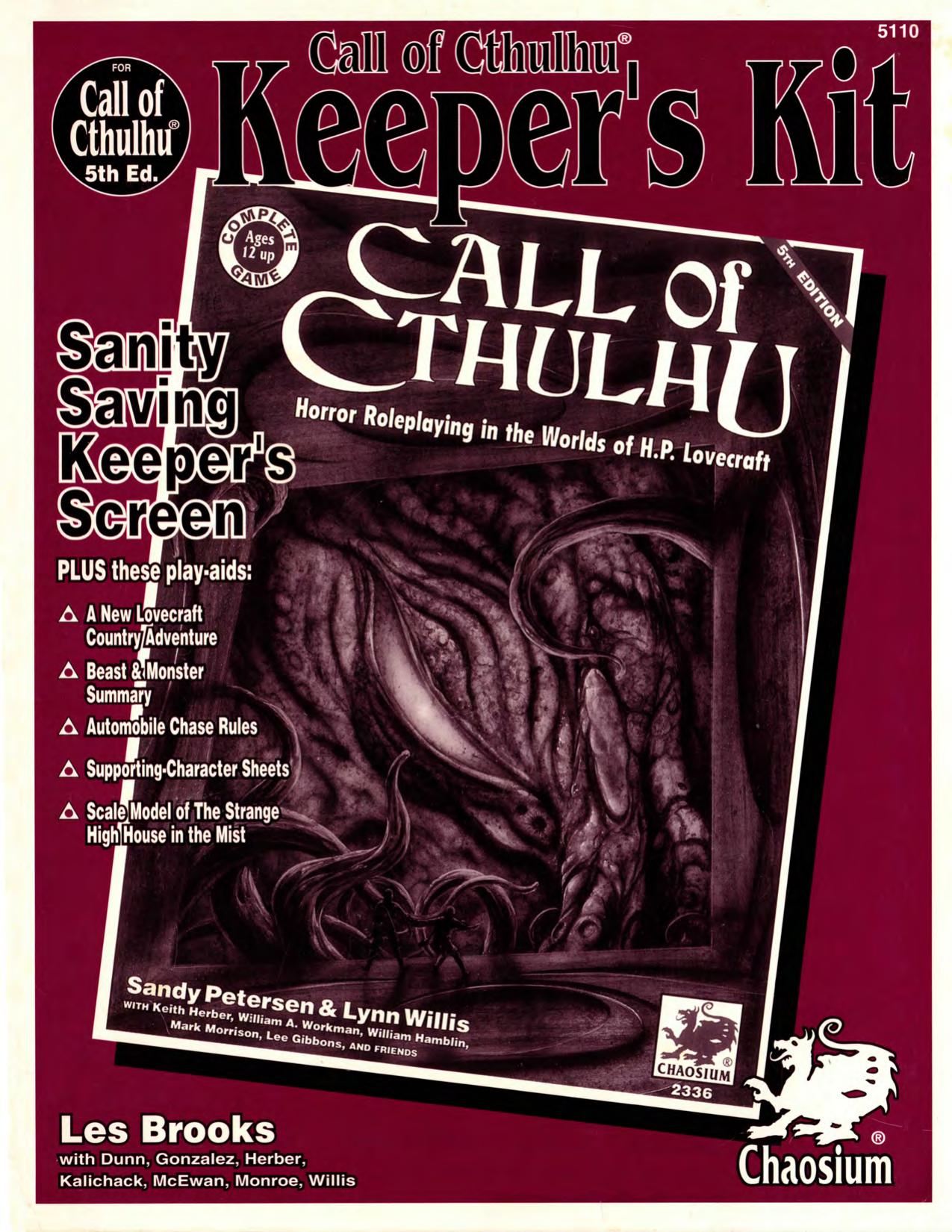 Call of Cthulhu - 5th Edition Keeper's Kit