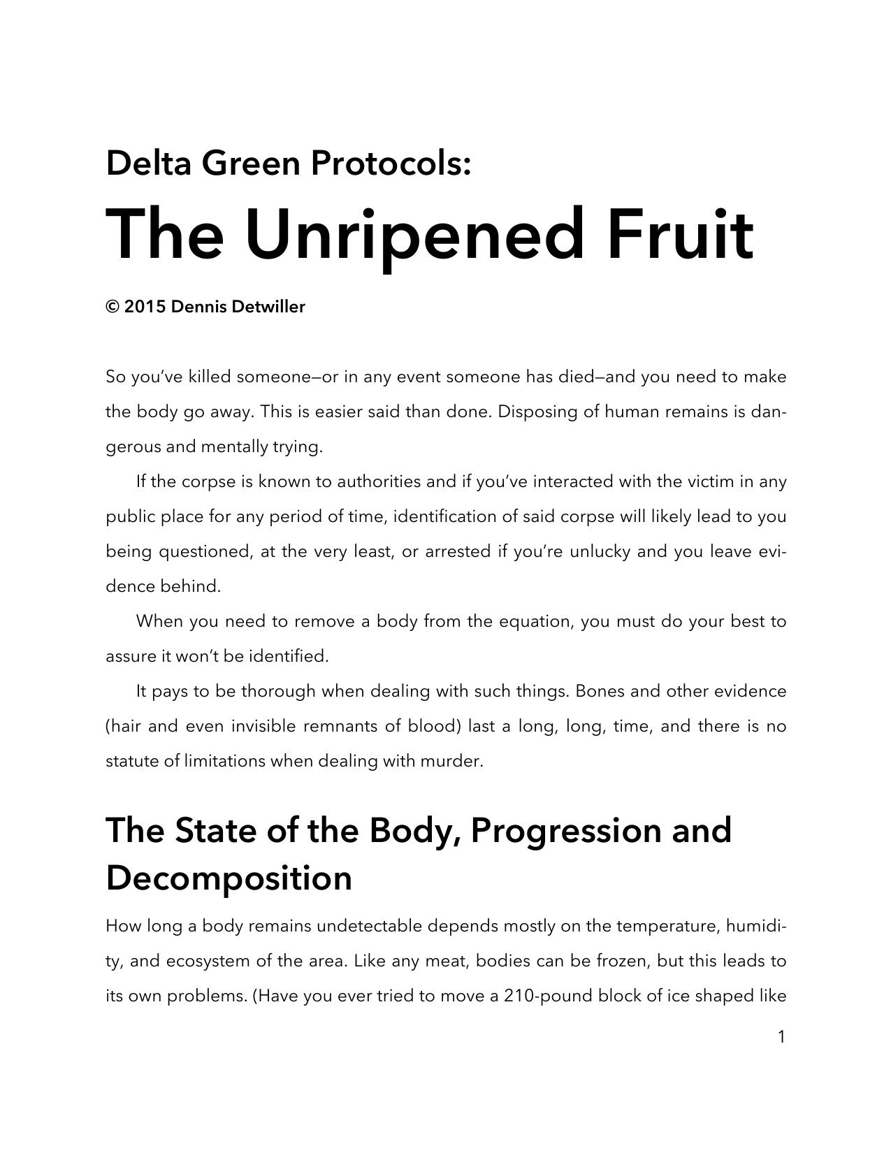 Microsoft Word - Delta Green Protocols- The Unripened Fruit SI edit.docx