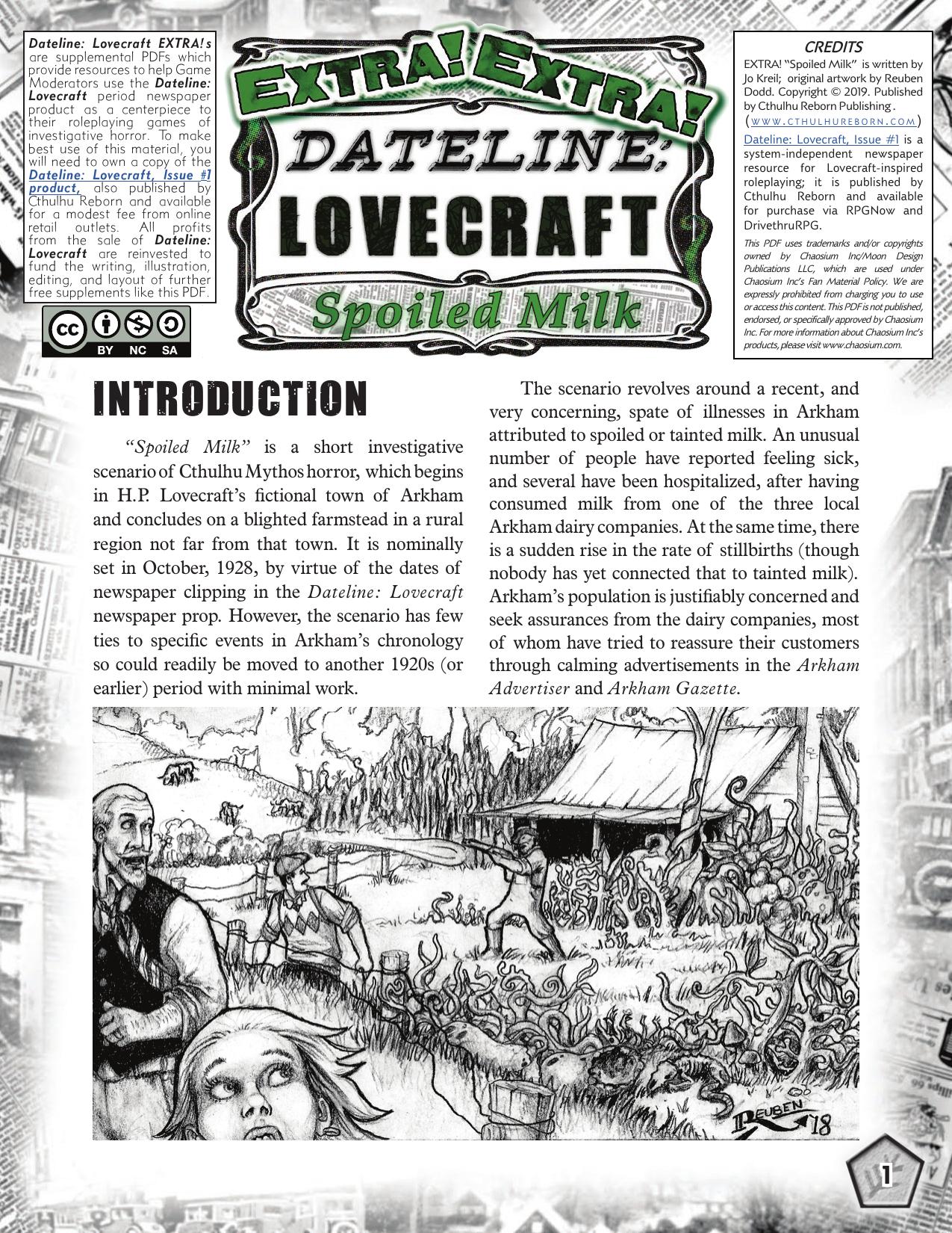 Dateline Lovecraft - Issue #1 - EXTRA!