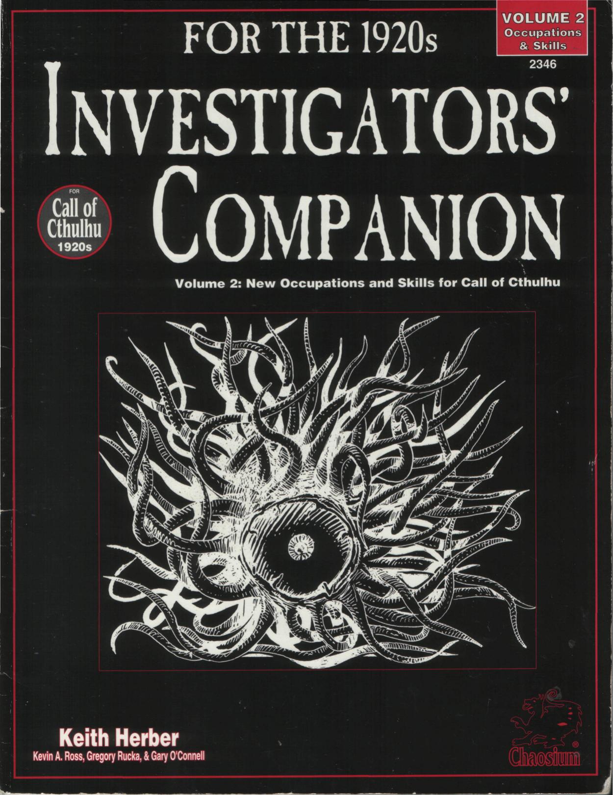 For the 1920s Investigator's Companion CoC