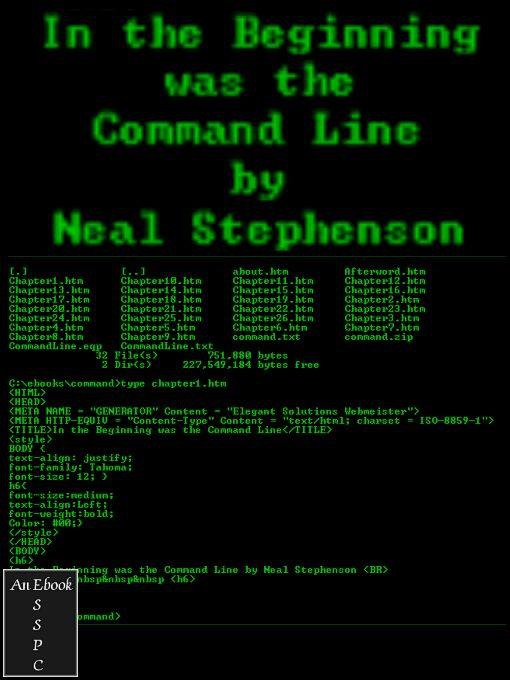 In the Beginning was the Command Line